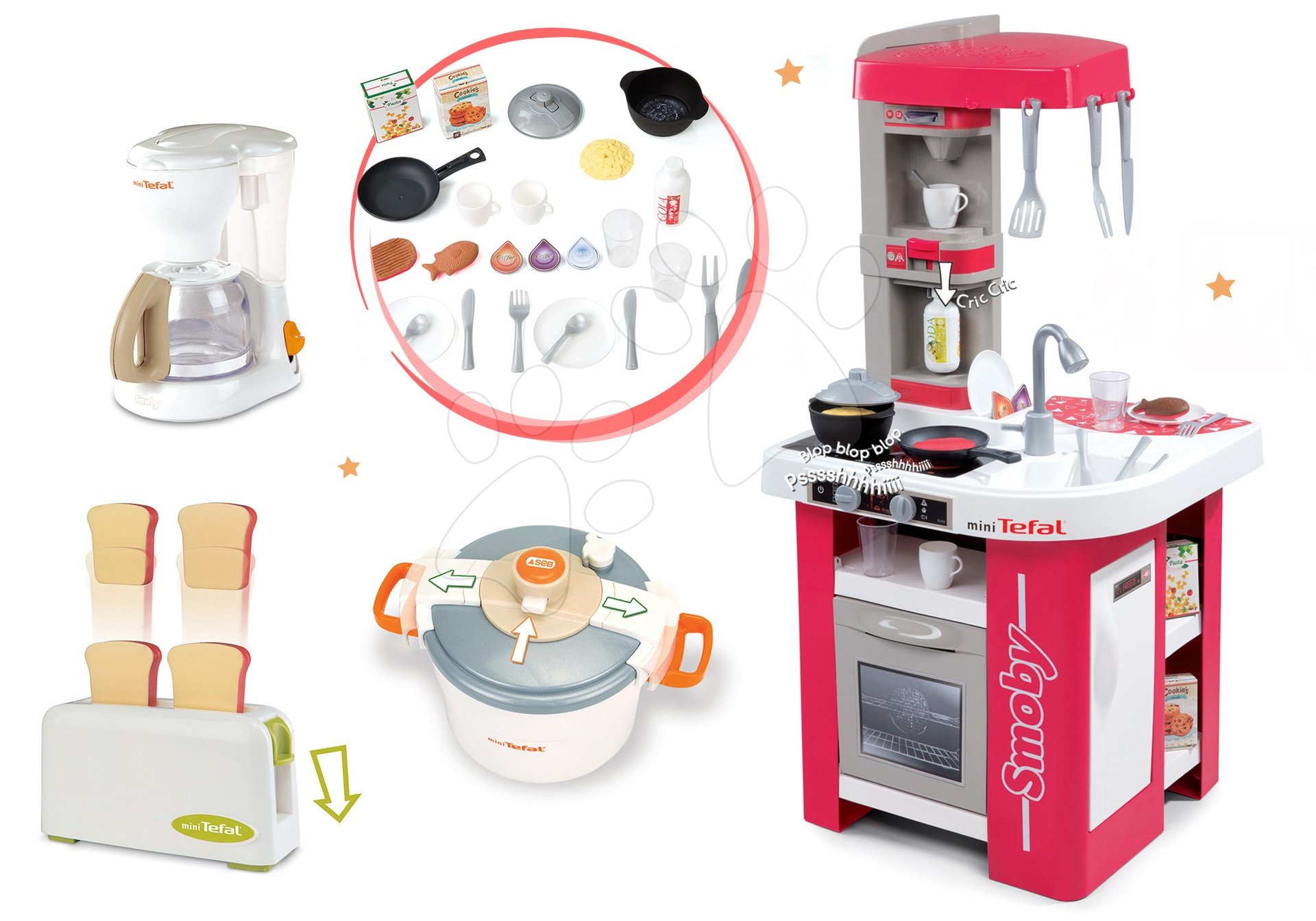 Smoby set detská kuchynka Tefal Studio a kuchynské spotrebiče 311022-2