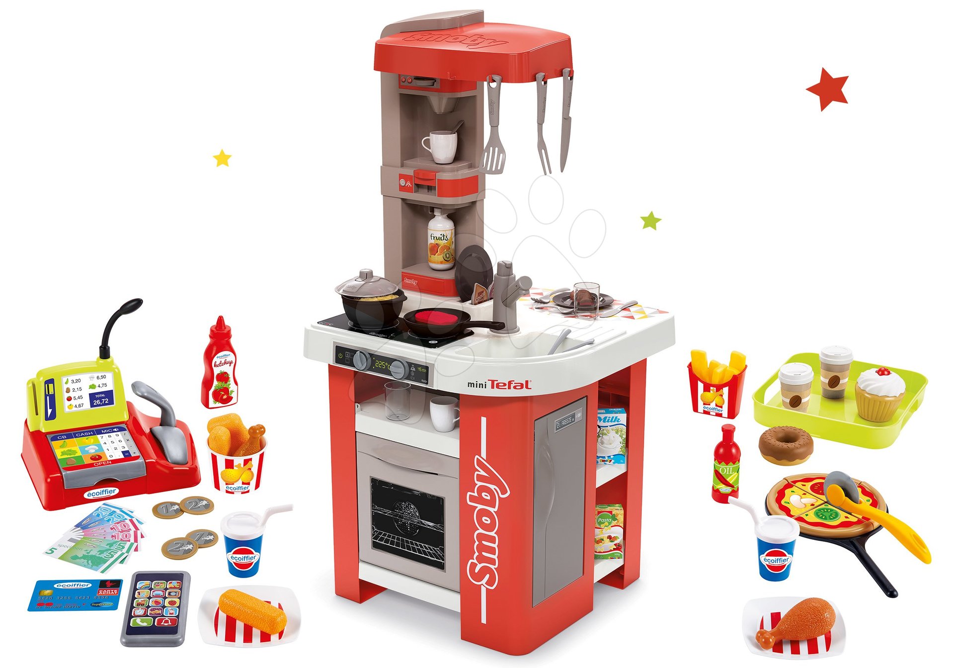 Bare generation Set out Set bucătărie electronică de jucărie Smoby și alimente Fast