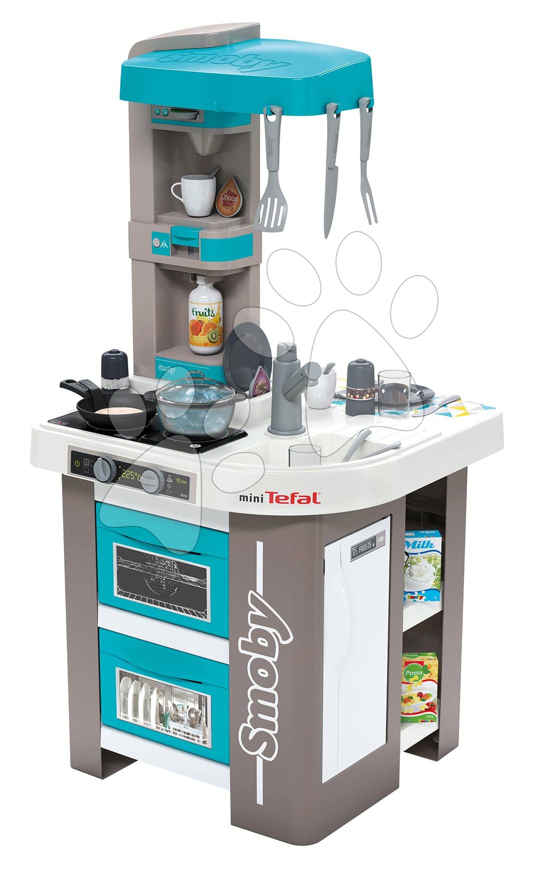 Kuchyňka elektronická Tefal Studio Kitchen Bubble 360° Smoby s magickým bubláním a 28 doplňků 100 cm výška/51 cm pult