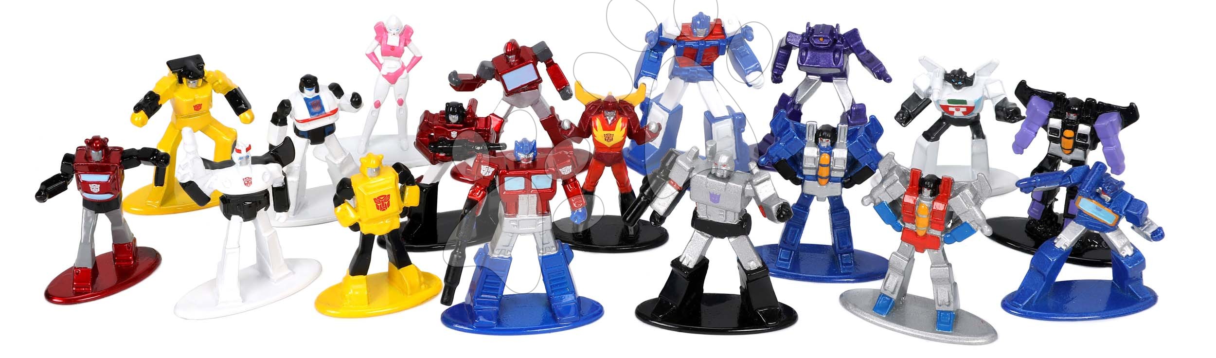 Figúrky zberateľské Transformers Nano Wave 1 Jada kovové sada 18 druhov výška 4 cm