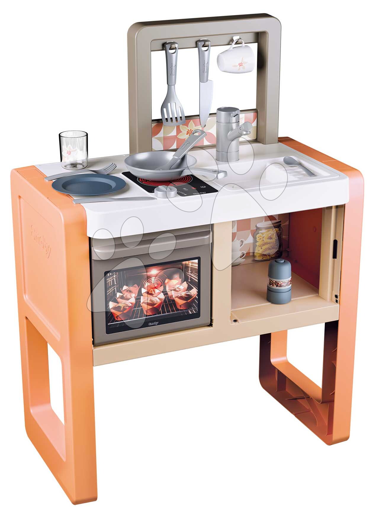 Kuchynka Vanilla Kitchen Smoby s 11 doplnkami s výškou pracovnej dosky 51 cm
