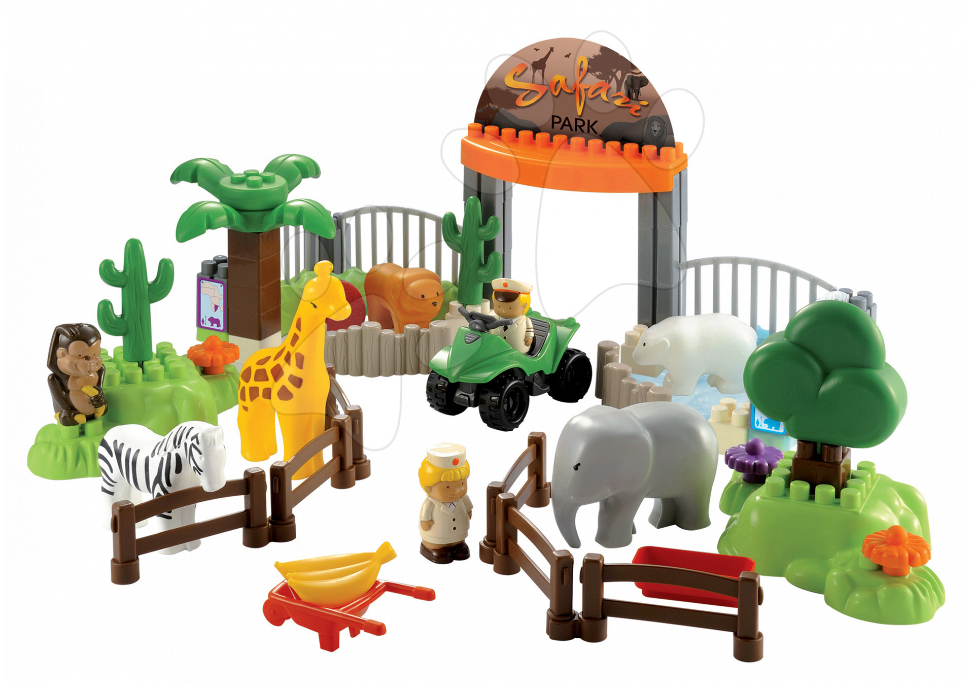 Cuburi de construit Abrick - Joc de construit Abrick - parc safari Écoiffier 65 de piese de la 18 luni