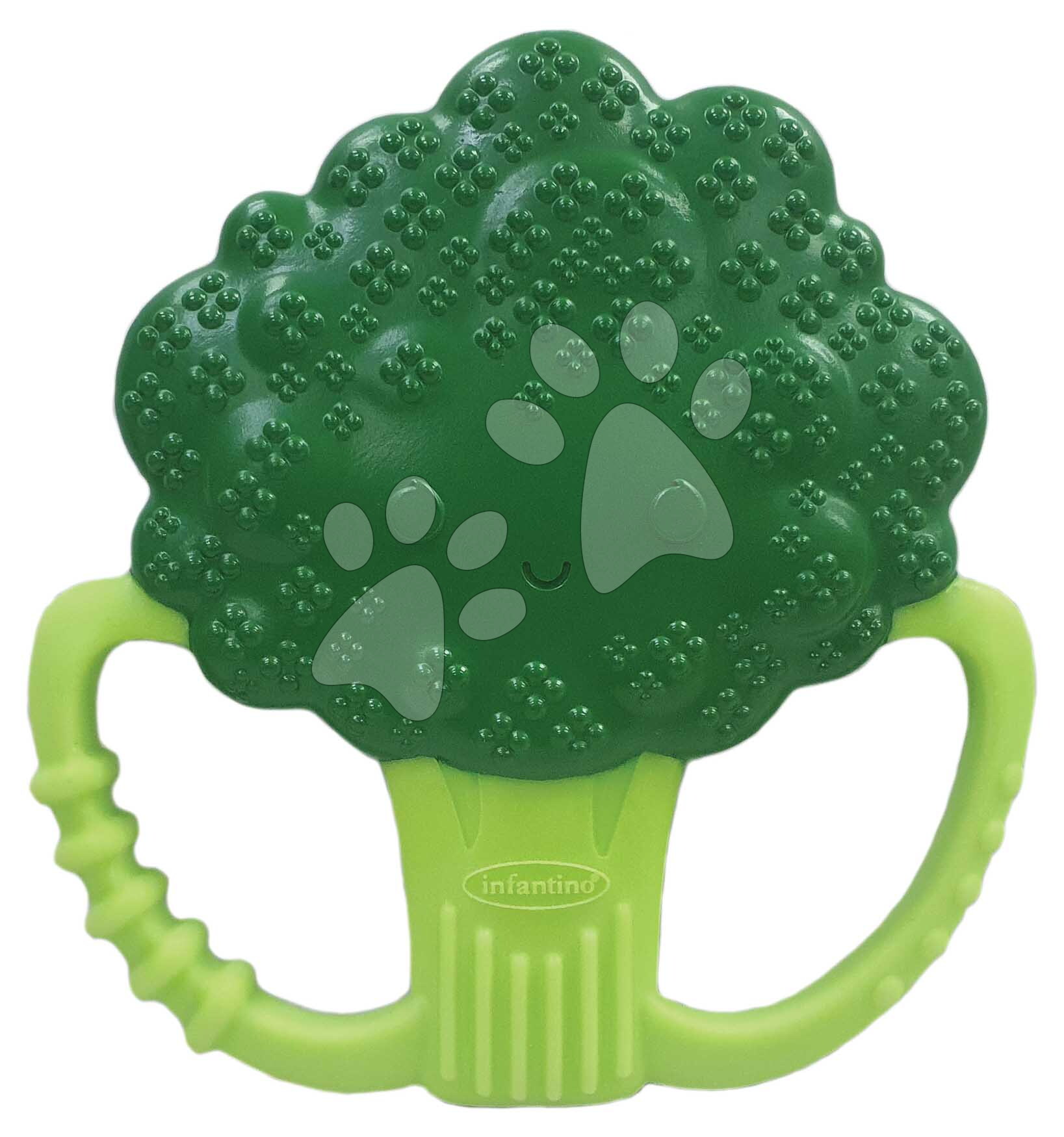 Silikónové hryzátko Brokolica Lil' Nibbles Textured Silicone Teether™ Broccoli Infantino zelené od 0 mes