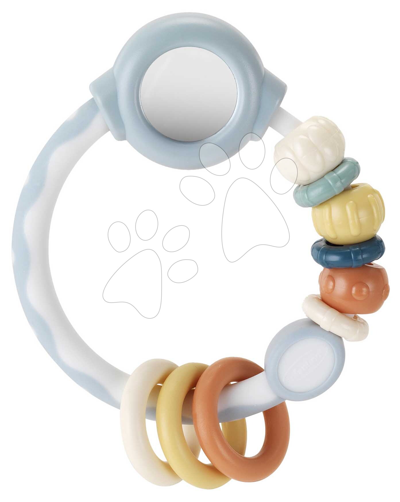 Hrkálka Shake & Spin Rattling Ring Muted Color Infantino so zrkadielkom od 0 mes