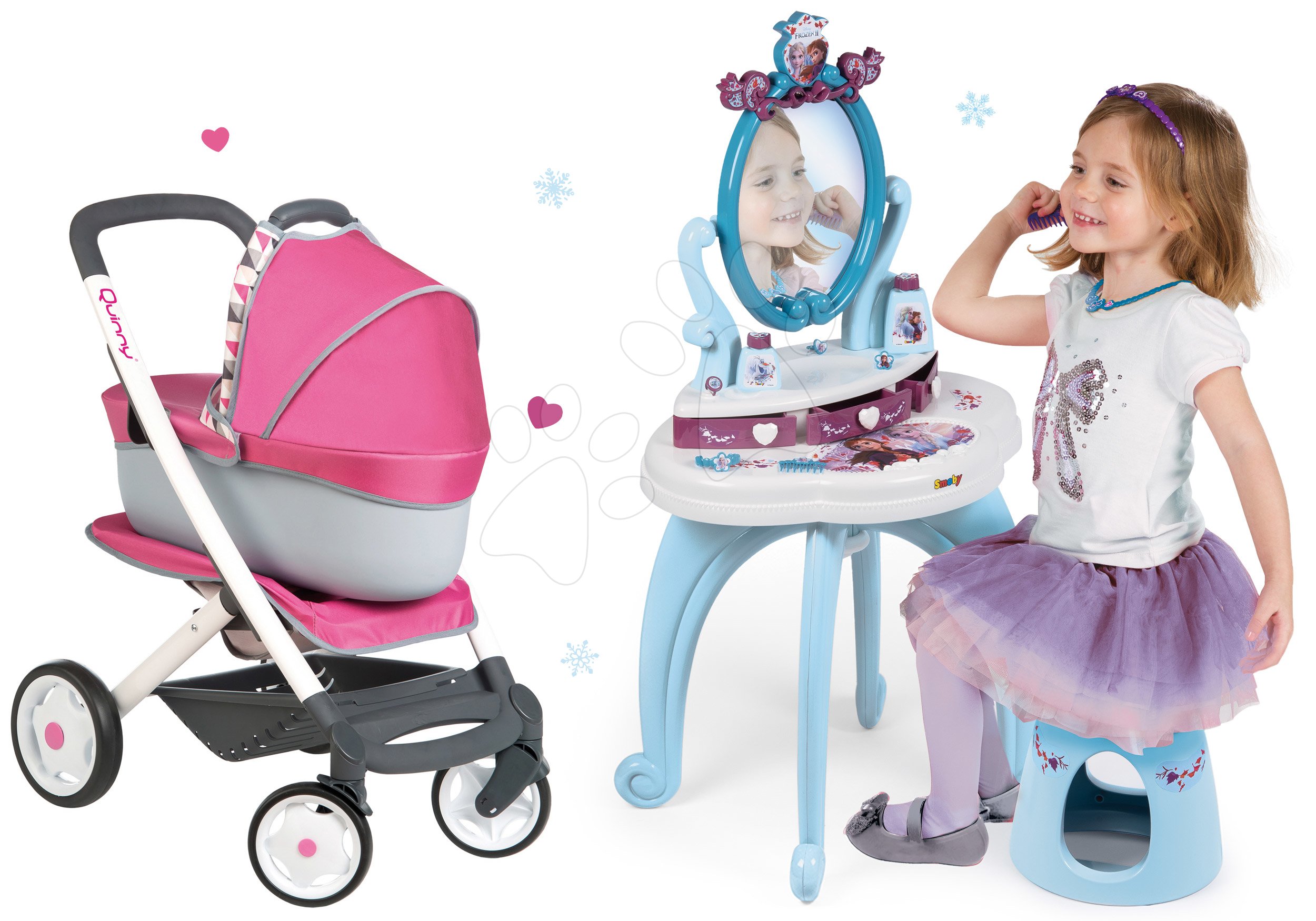 Smoby detský kozmetický stolík a kočík retro Maxi Cosi&Quinny 320214-16