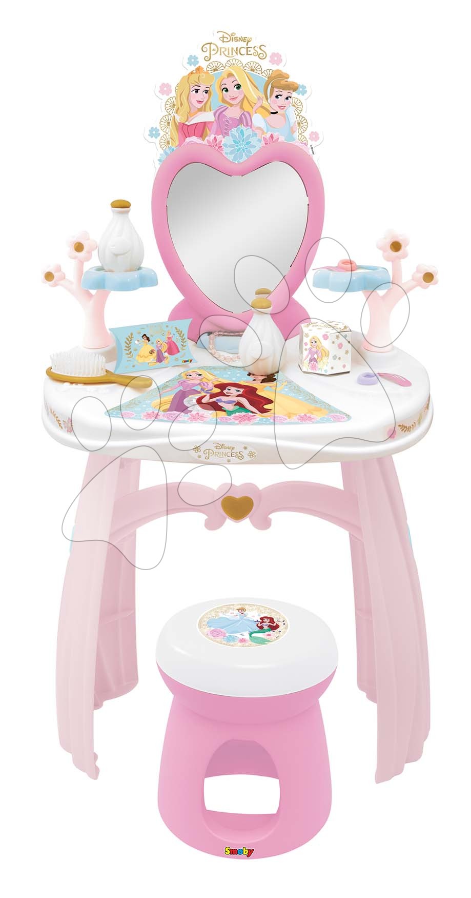 Kozmetický stolík Disney Princess Dressing Table Smoby s 10 doplnkami