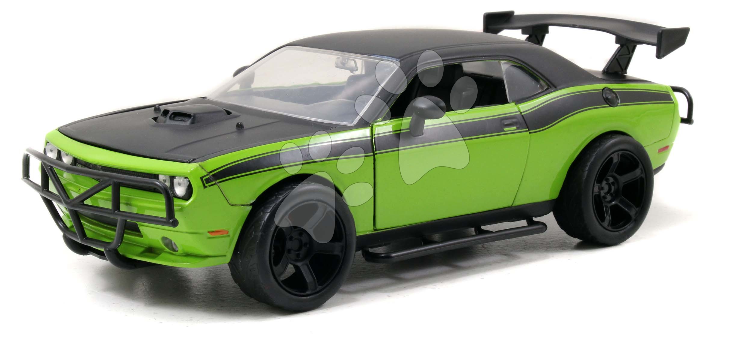 Autíčko Dodge Challenger SRT8 Fast & Furious Jada kovové s otvárateľnými časťami dĺžka 18 cm 1:24