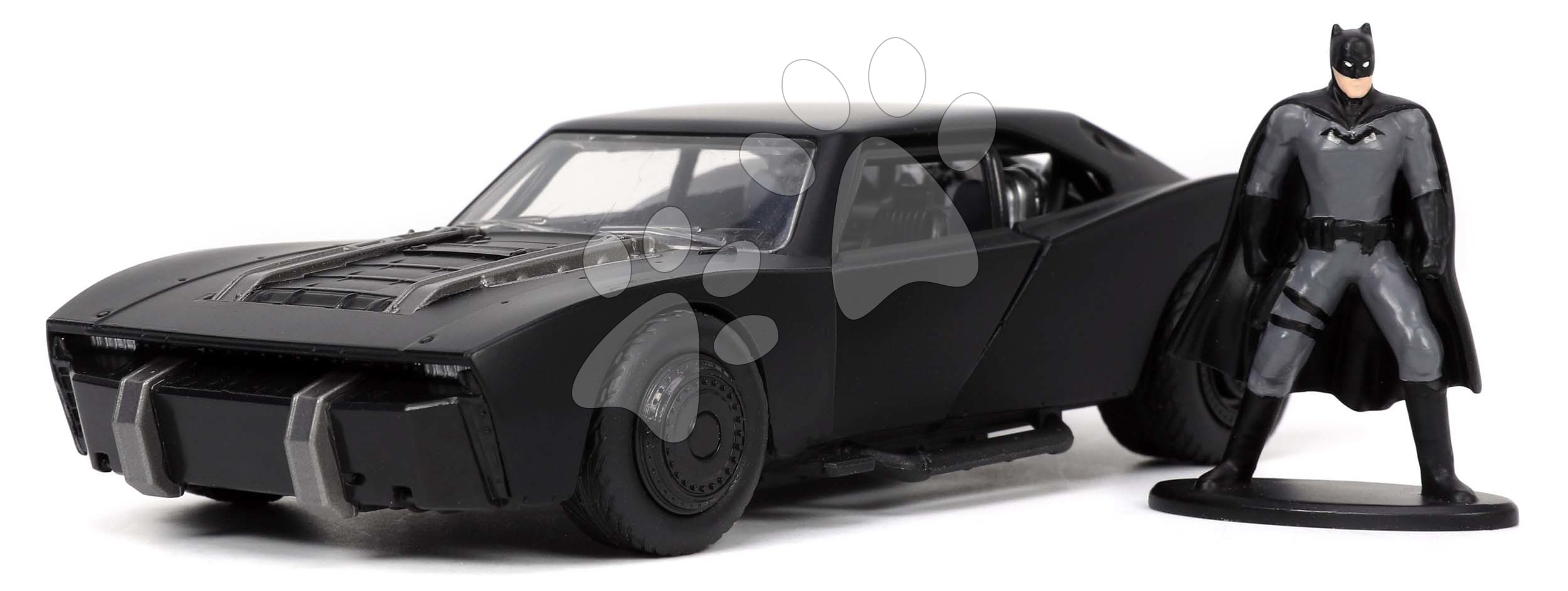 Autíčko Batman Batmobile 2022 Jada kovové s otvárateľnými dverami a figúrkou Batmana dĺžka 13,5 cm 1:32