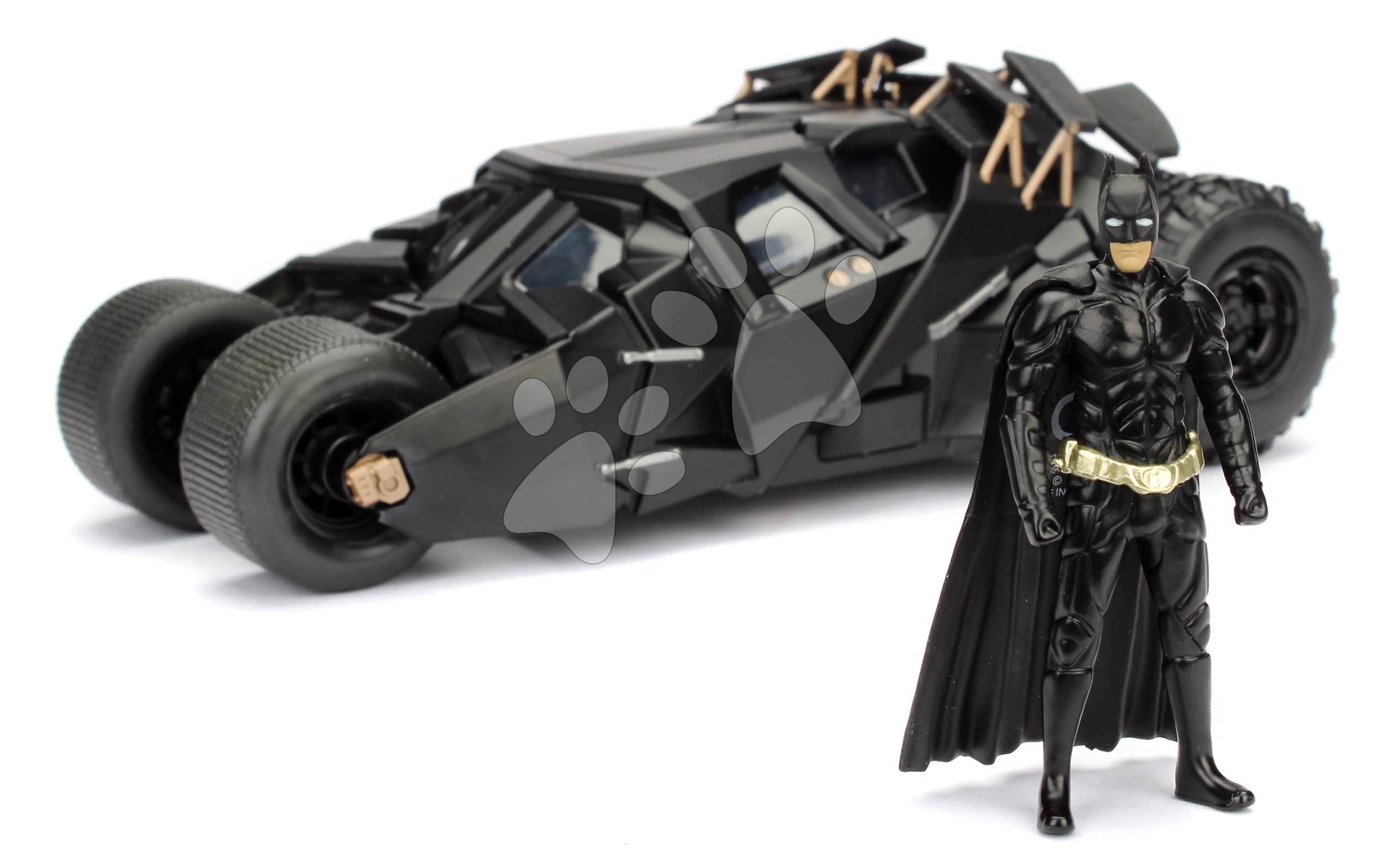 Autíčko Batman The Dark Knight Batmobile Jada kovové s otevíratelným kokpitem a figurkou Batmana délka 20,5 cm 1:24