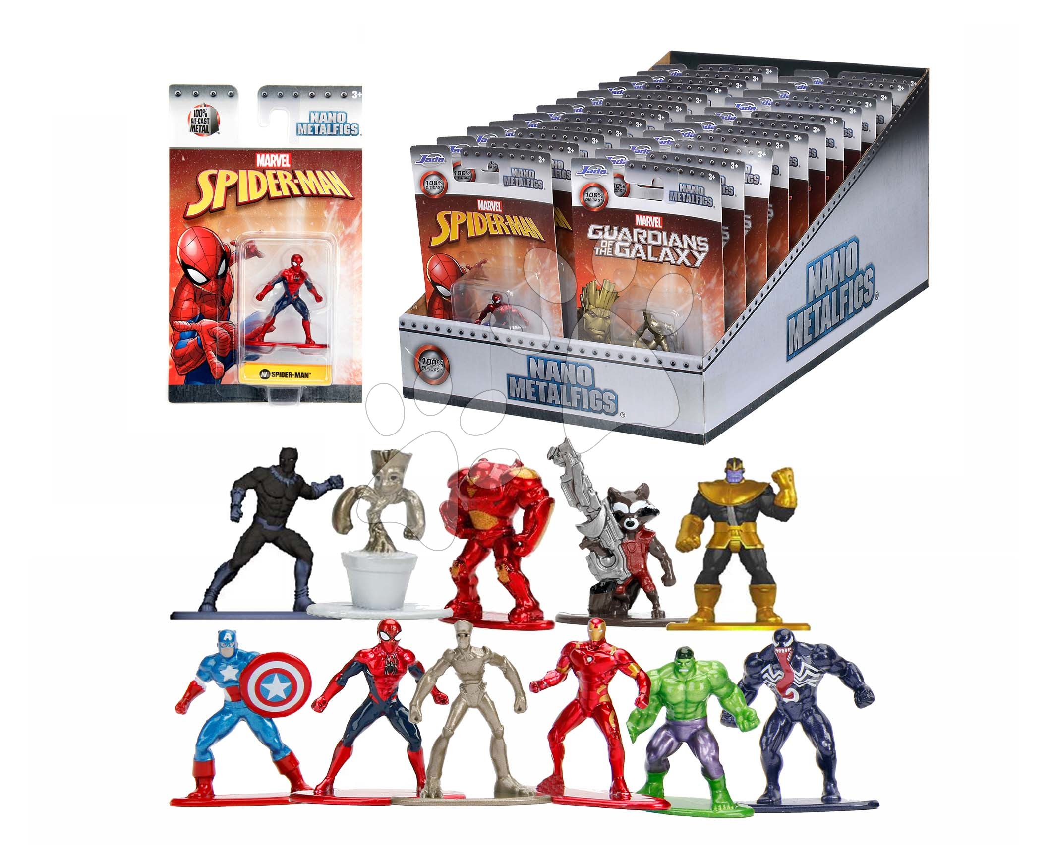 Figura gyűjtői darab Marvel Nano Jada fém magassága 4 cm 11 fajta