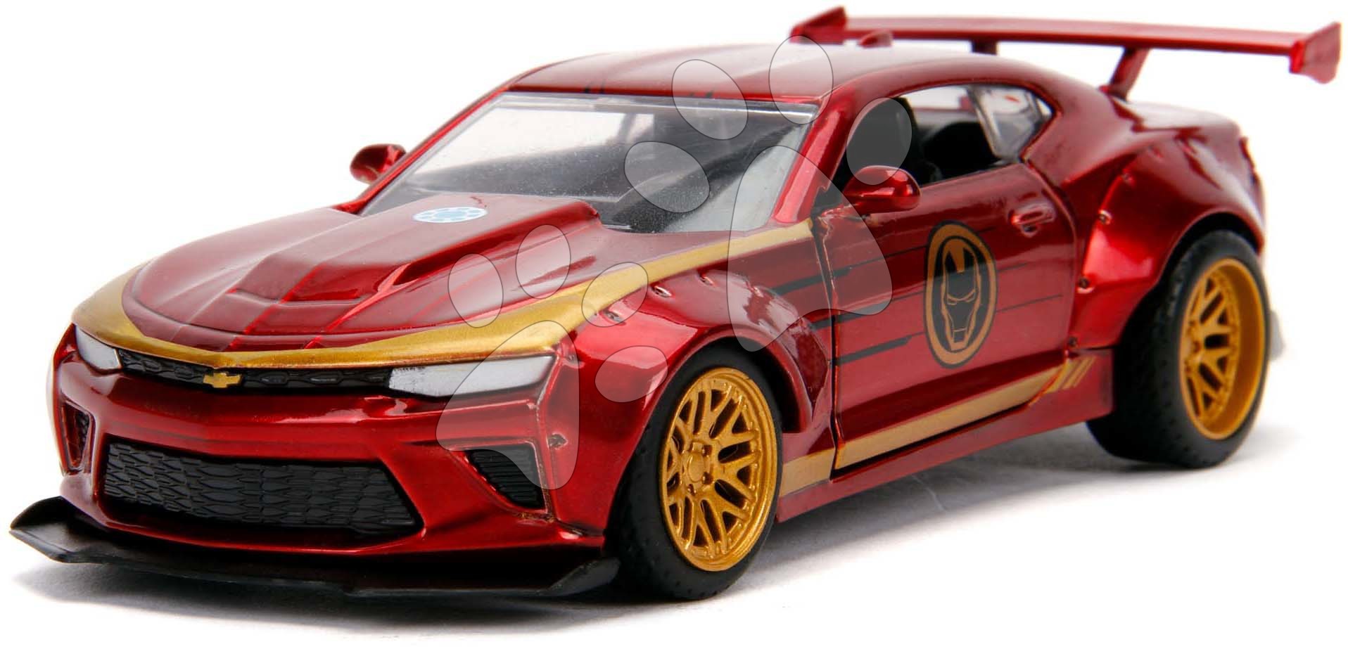 Autíčko Chevy Camaro 2016 Iron Man Marvel Jada kovové s otevíratelnými dveřmi délka 13 cm 1:32