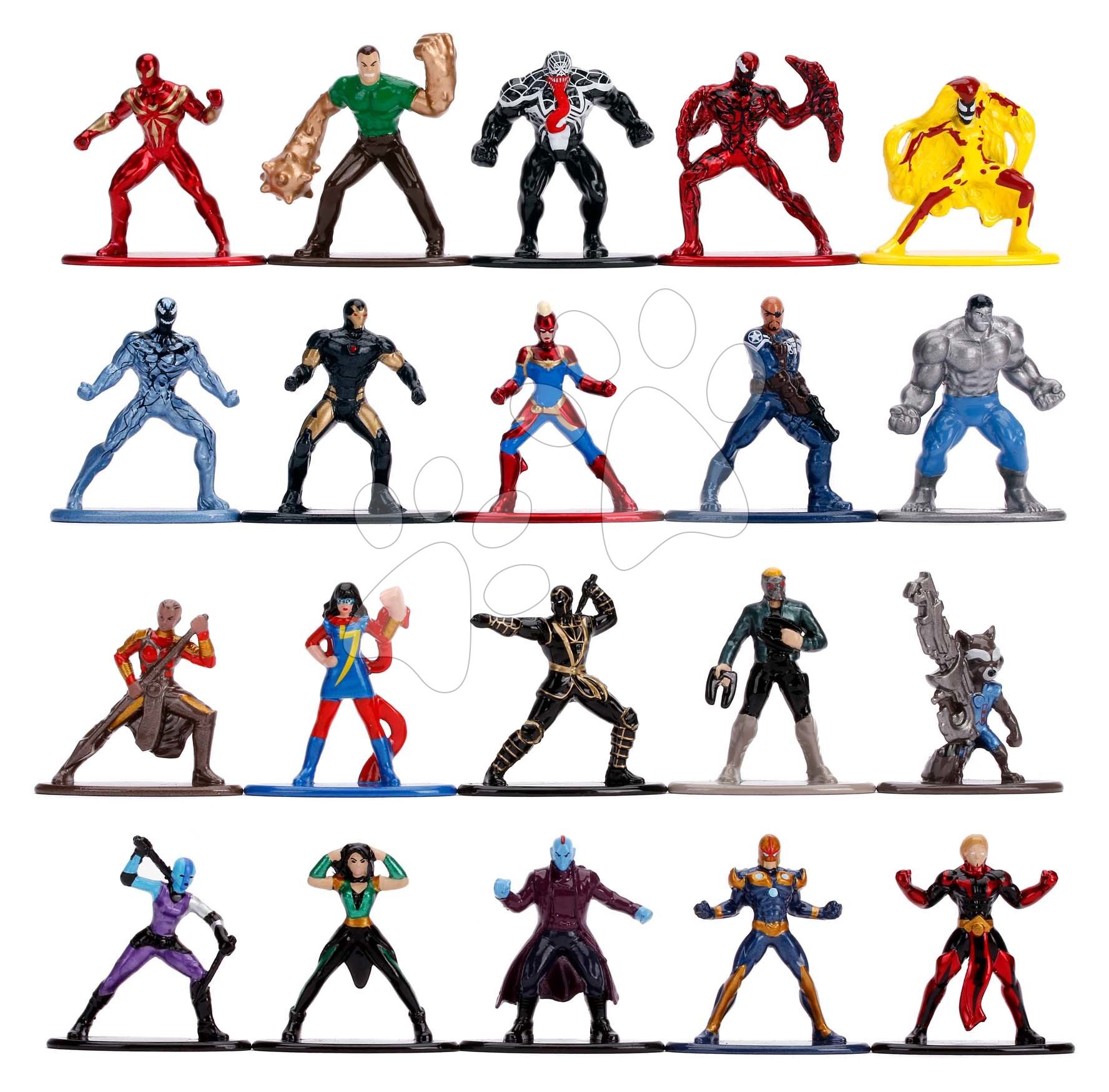 E-shop Figúrky zberateľské Marvel 20-Pack Wave 3 Jada kovové sada 20 druhov výška 4 cm