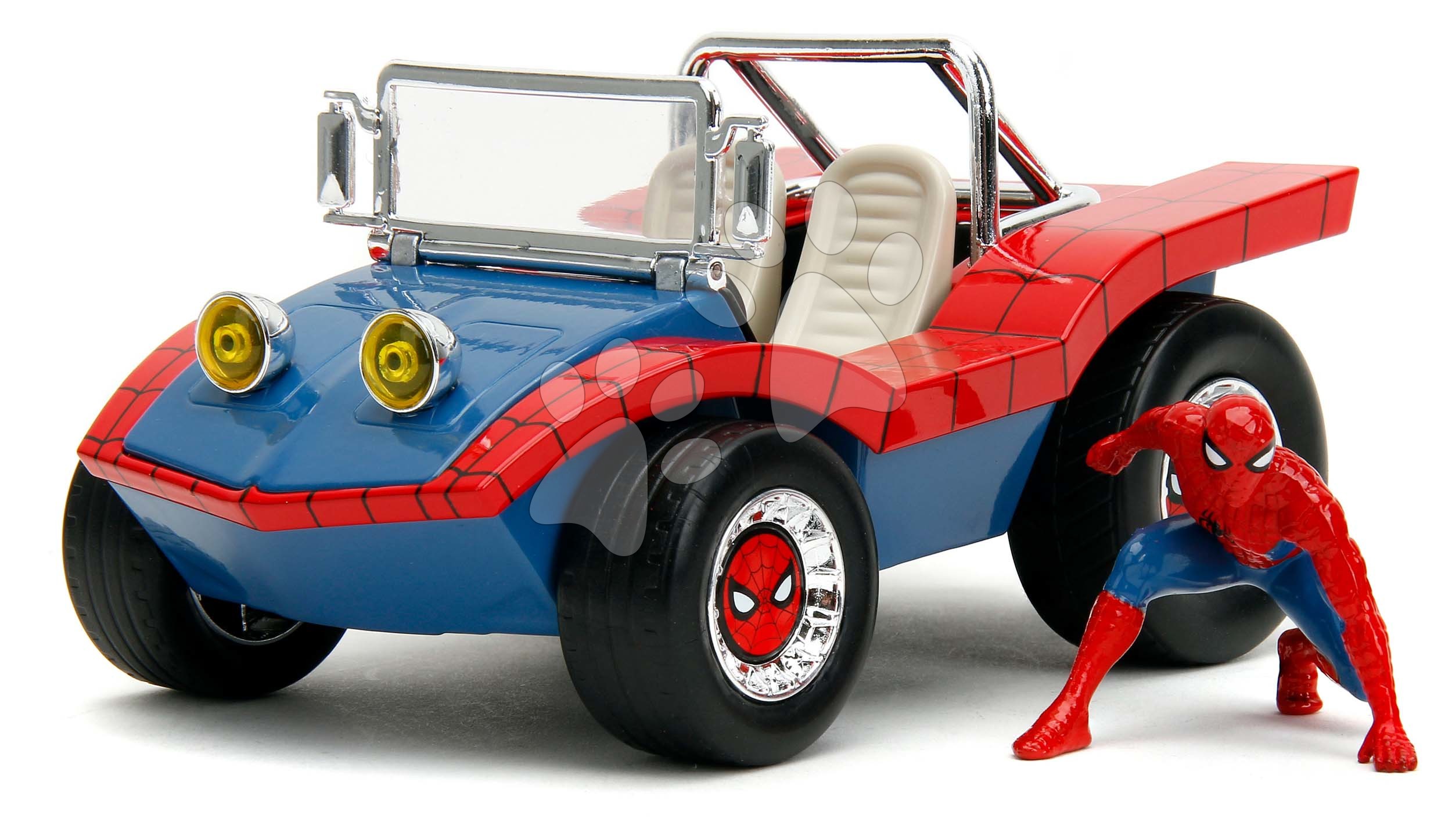 Kisautó Marvel Buggy Jada fém Spidermana figurával hossza 19 cm 1:24