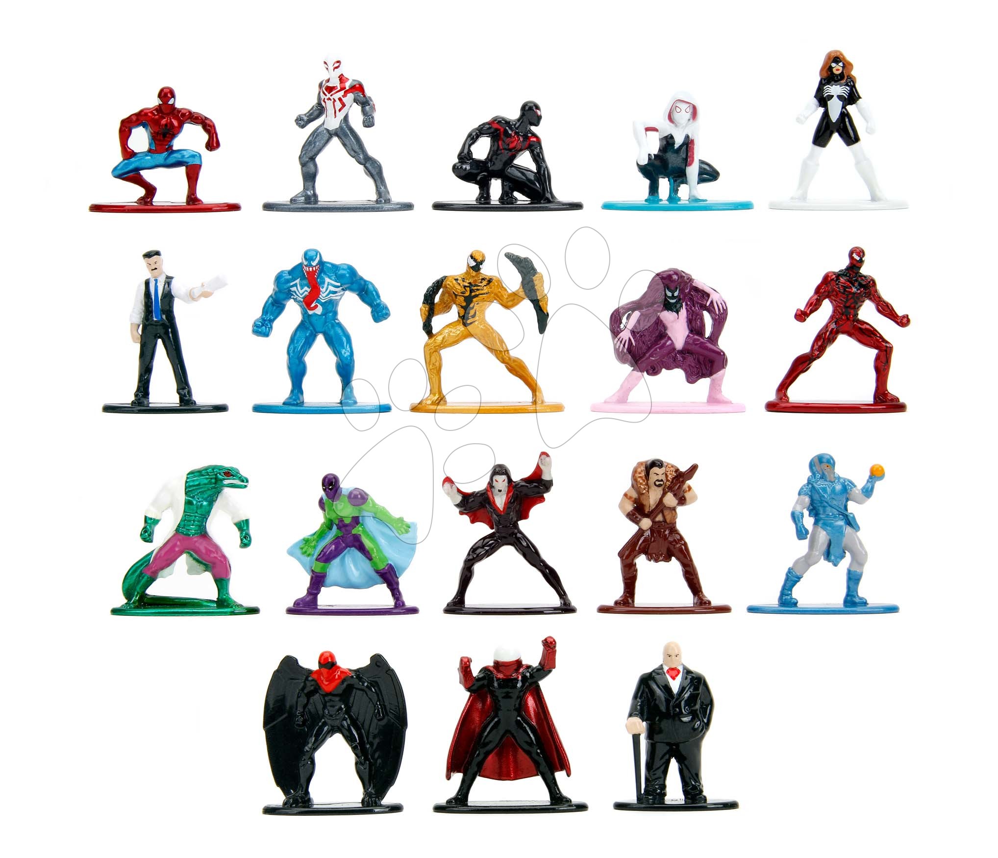 Figurky sběratelské Marvel Multi Pack Nanofigs Wave 9 Jada kovové sada 18 druhů výška 4 cm