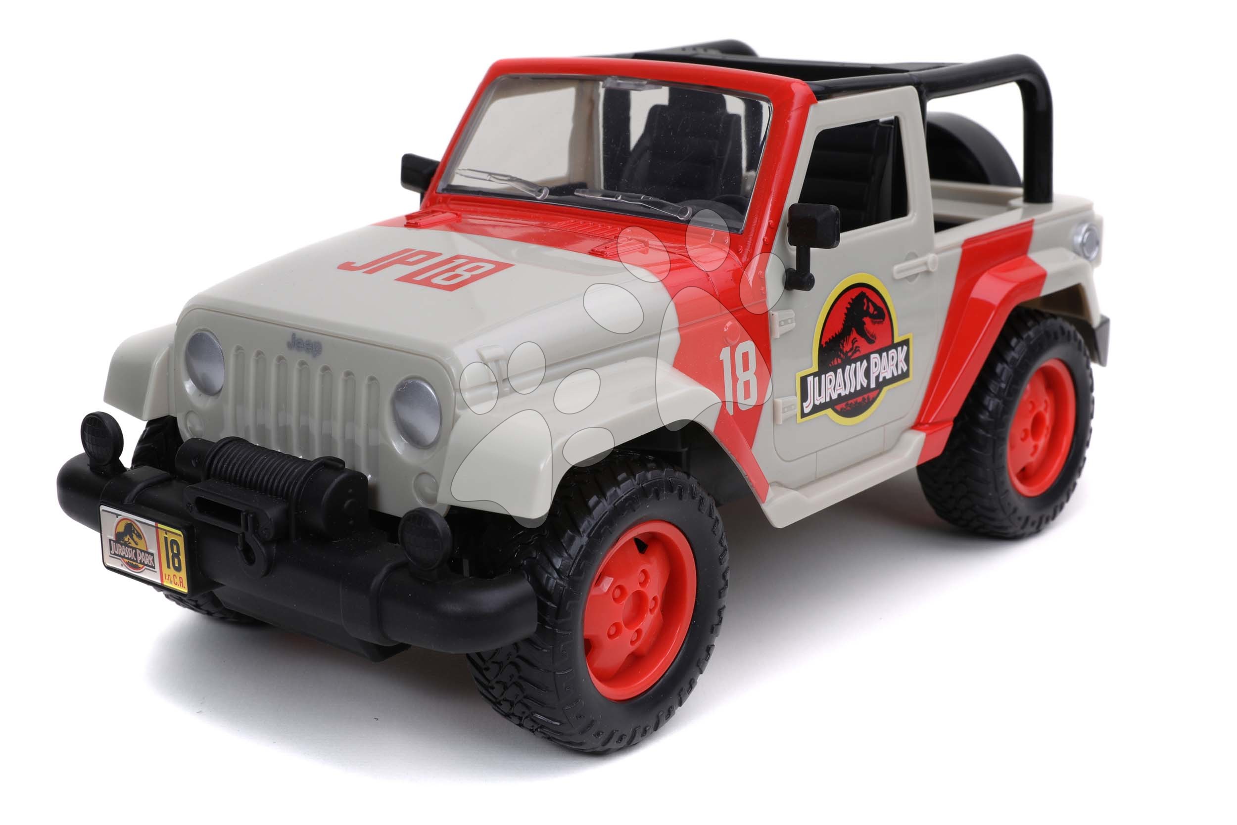 RC modely - Autíčko na diaľkové ovládanie RC Jeep Wrangler Jurassic World Jada terénne dĺžka 30 cm 1:16 od 6 rokov