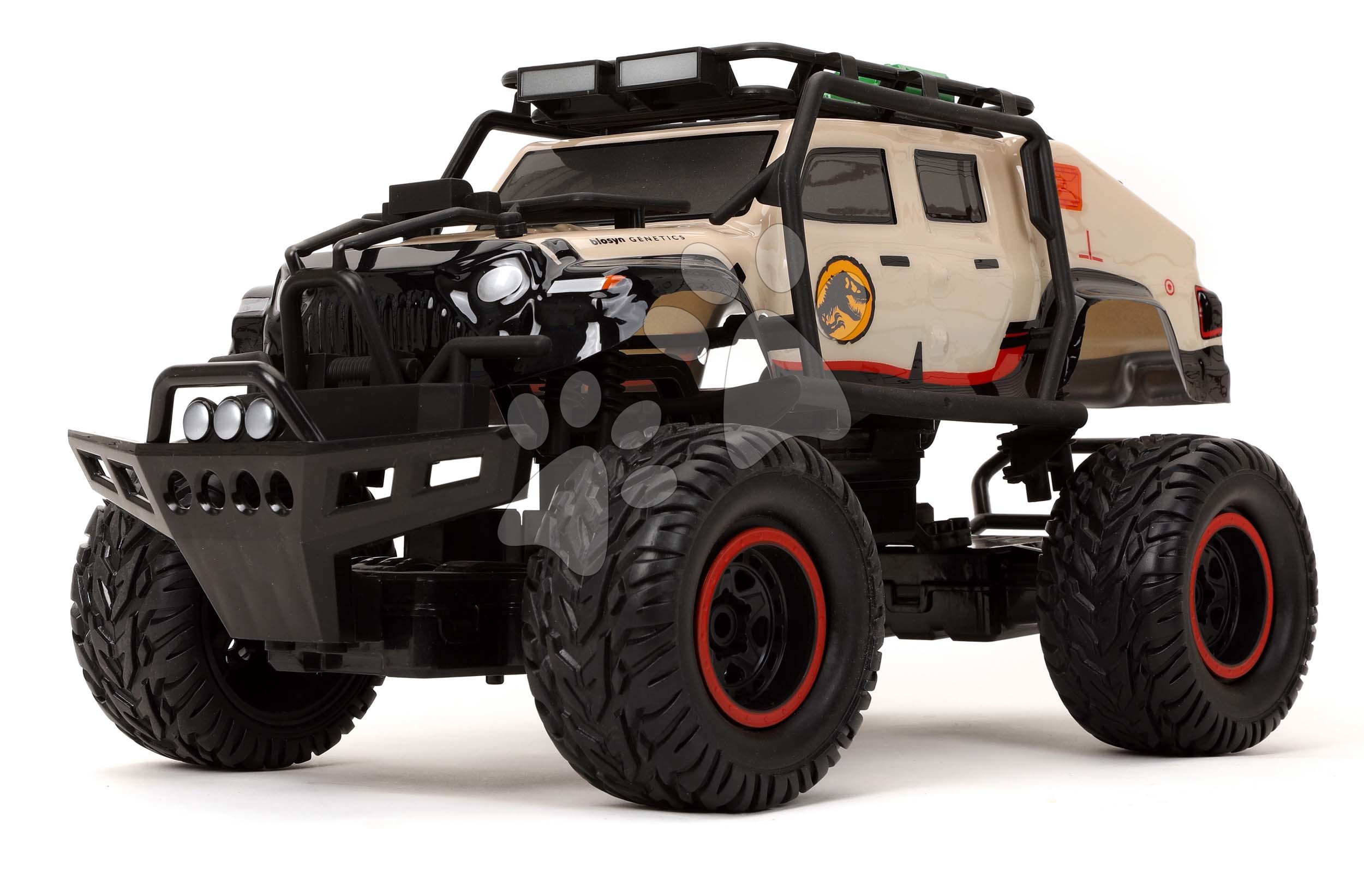 Autíčko na diaľkové ovládanie RC Jeep Gladiator 4x4 Jurassic World Jada terénne s odpružením a pohonom 4 kolies dĺžka 45 cm 1:12 od 8 rokov