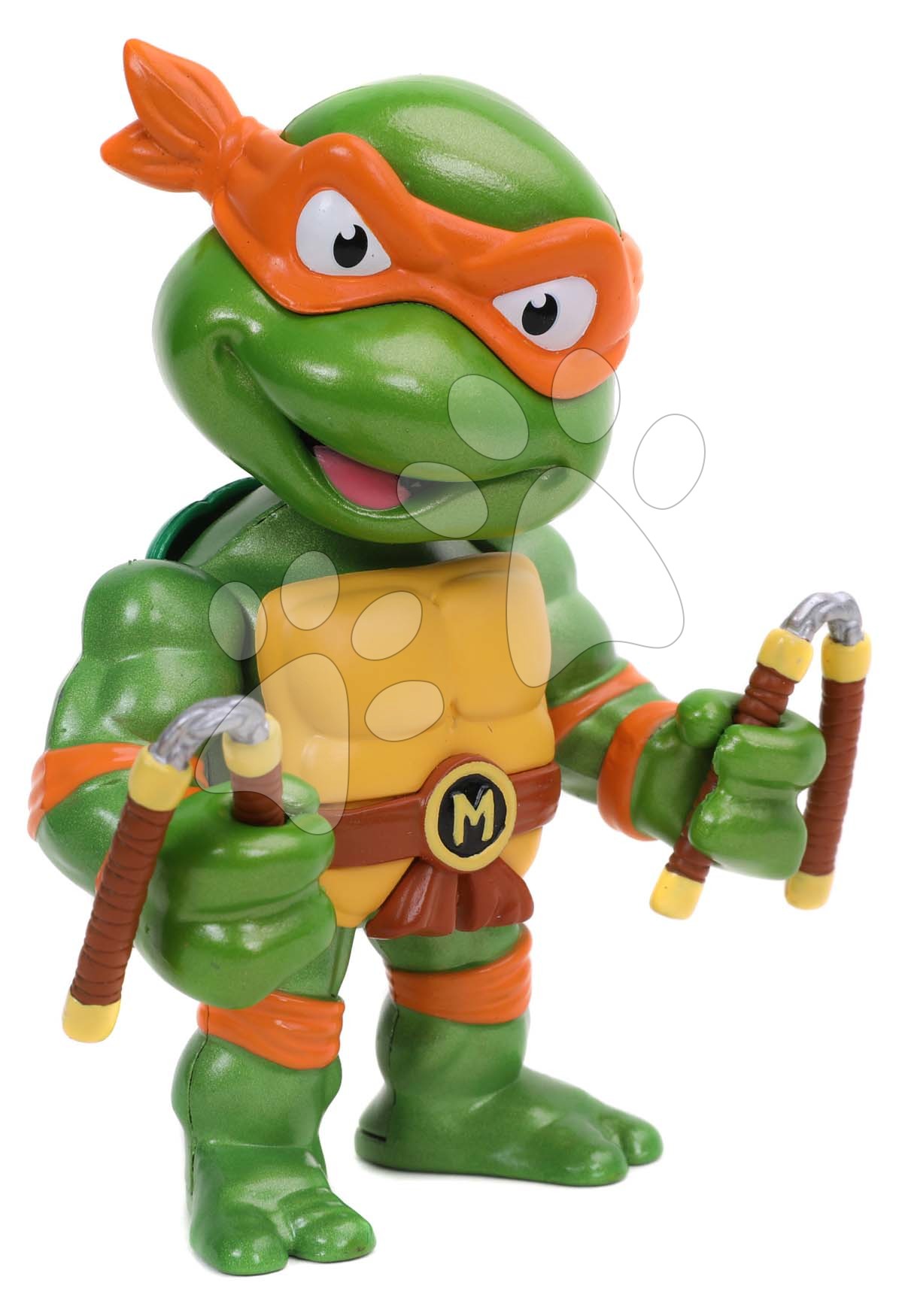 Figúrka zberateľská Turtles Michelangelo Jada kovová s pohyblivými ramenami výška 10 cm