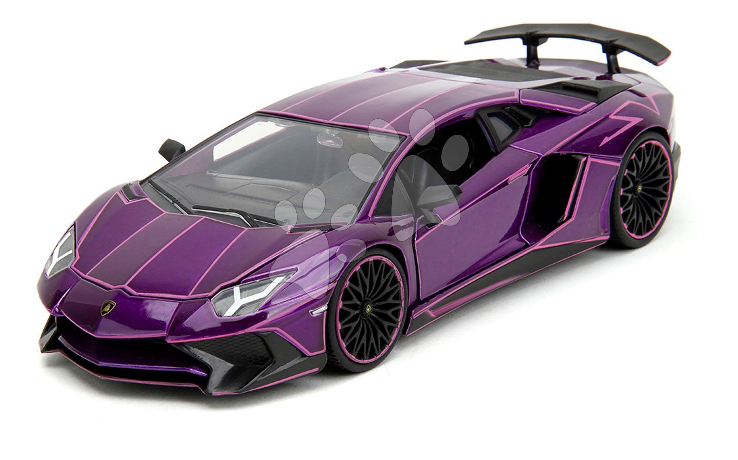 Kisautó Lamborghini Aventador SV Pink Slips Jada fém nyitható részekkel hossza 19 cm 1:24 8 évtől JA3293000