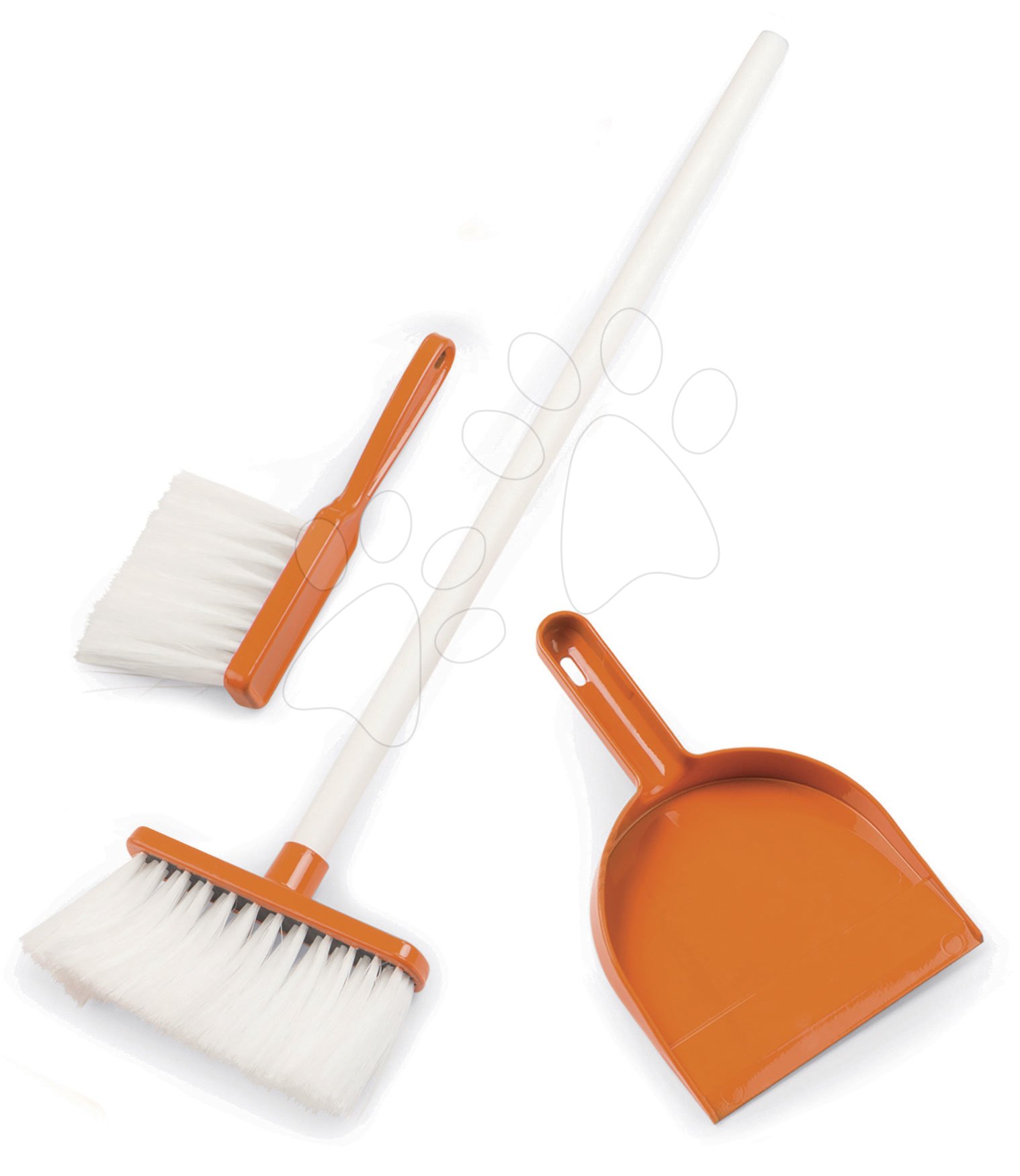 Hry na domácnost - Smeták s lopatkou na úklid Aqua Clean Smoby oranžový 3dílný