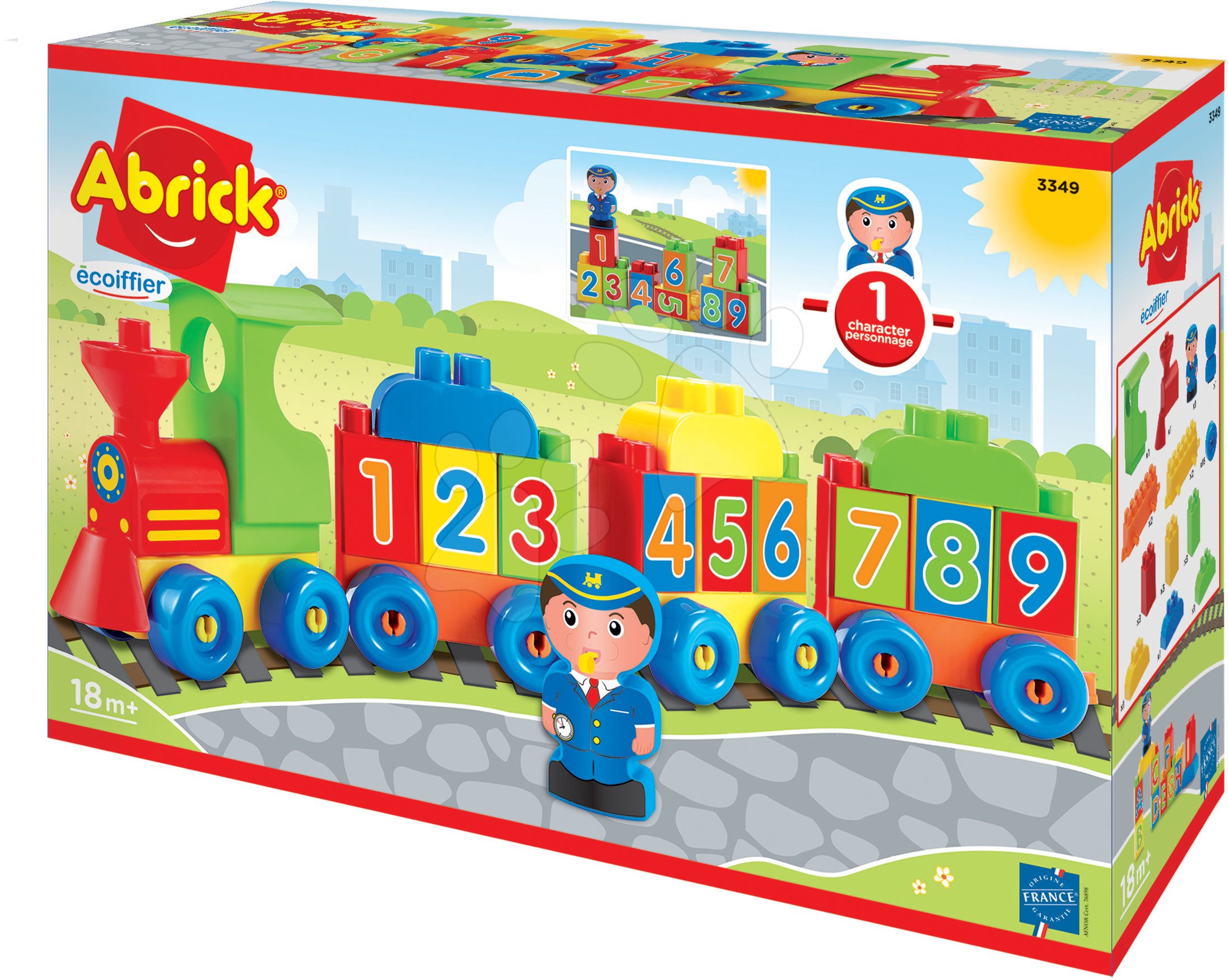 Stazione Di Polizia Ecoiffier Abrick 3025 - Gioco Di Costruzione Per Bambini 18 Mesi +, Fabbricato In Francia