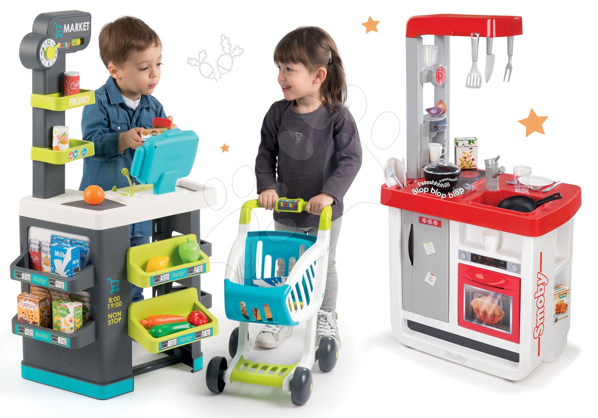 Smoby detský obchod Market a kuchynka Bon Appétit 350212-17