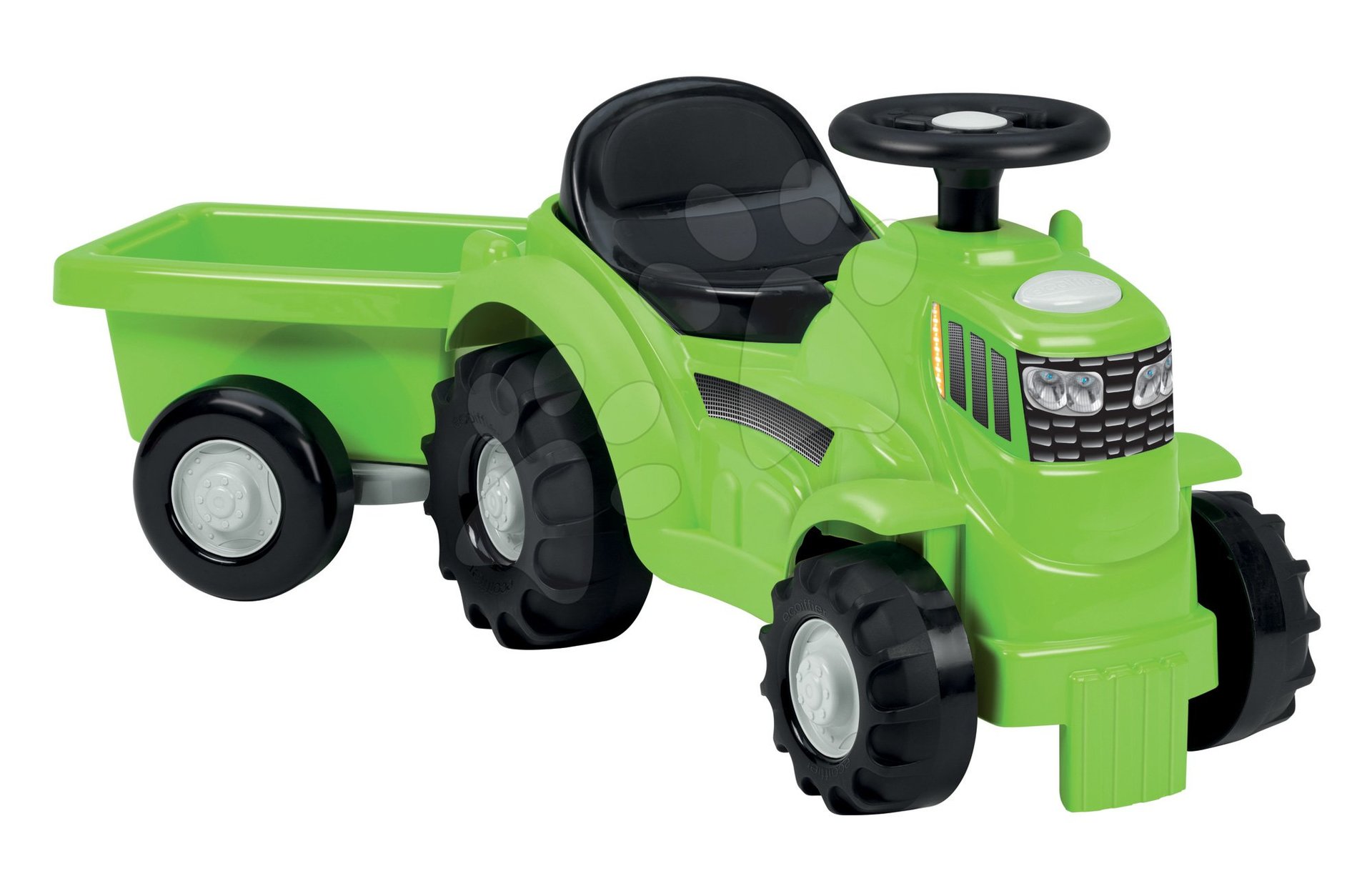 Odrážedla od 12 měsíců - Odrážedlo traktor s přívěsem Écoiffier zelený od 12 měsíců