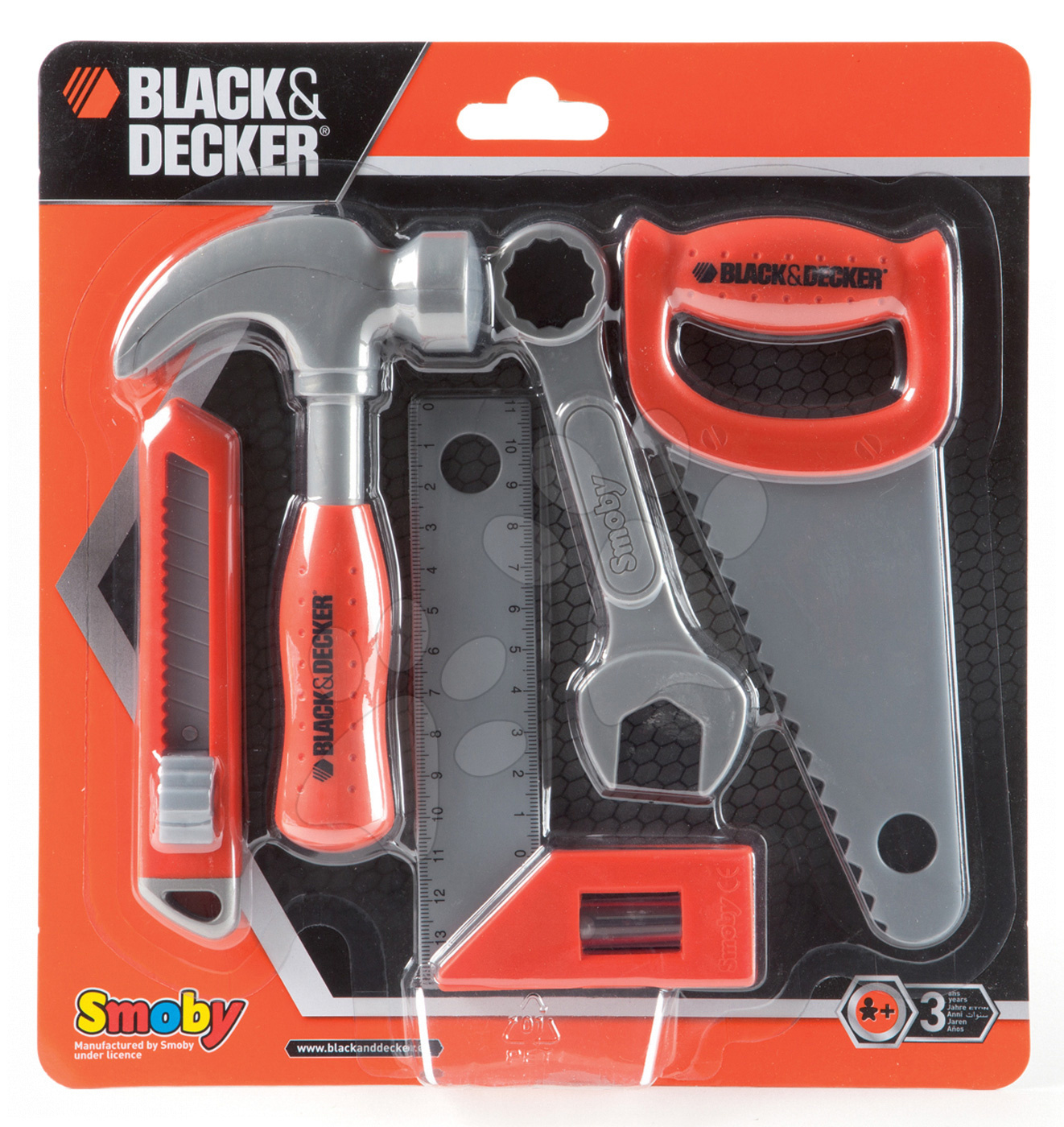 Náradie a nástroje - Súprava pracovného náradia Black&Decker Smoby 5 kusov