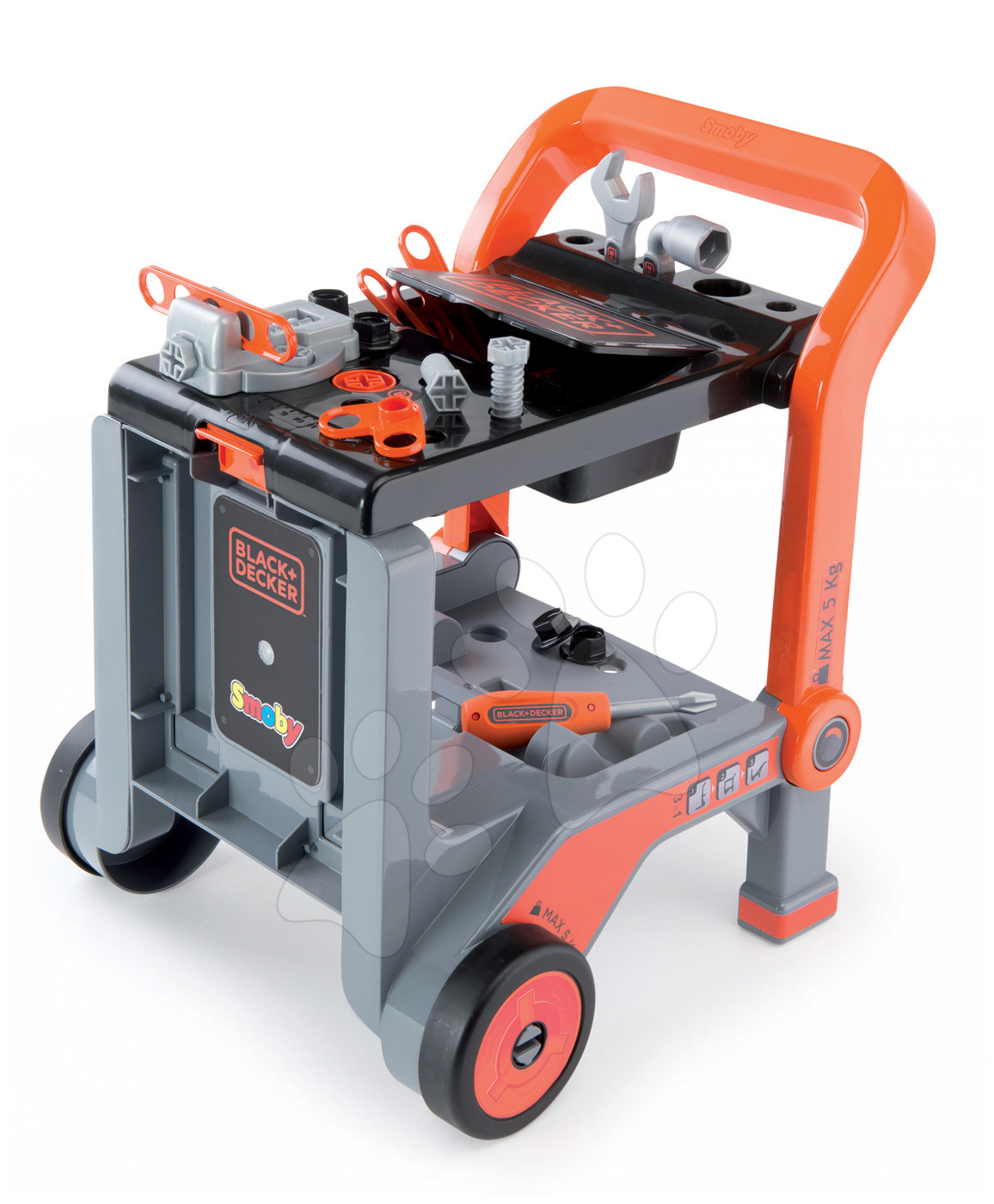 E-shop Smoby dielňa na kolieskach Black&Decker Devil Workmate 360200 oranžová