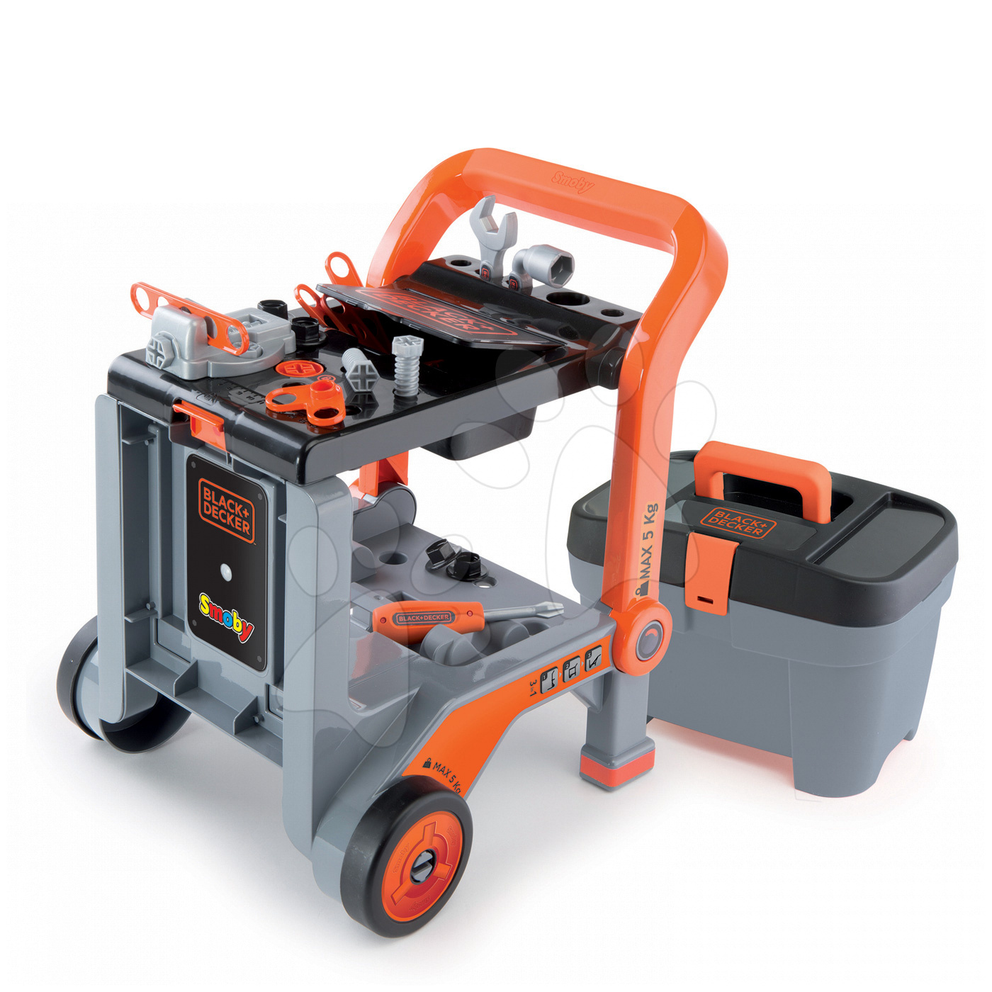 E-shop Smoby dielňa na kolieskach Black&Decker Devil Workmate 360202 sivo-oranžová