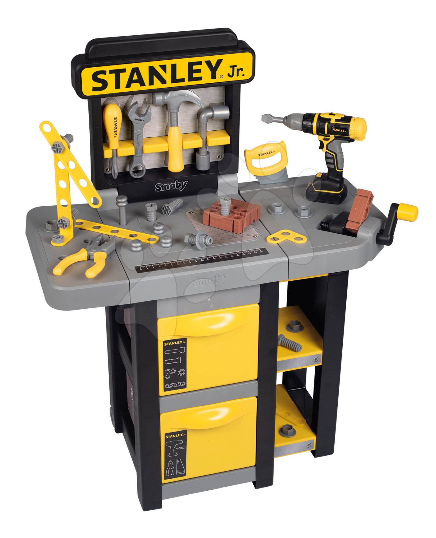 Pracovní dílna skládací Stanley Open Bricolo Workbench Smoby s 37 doplňky