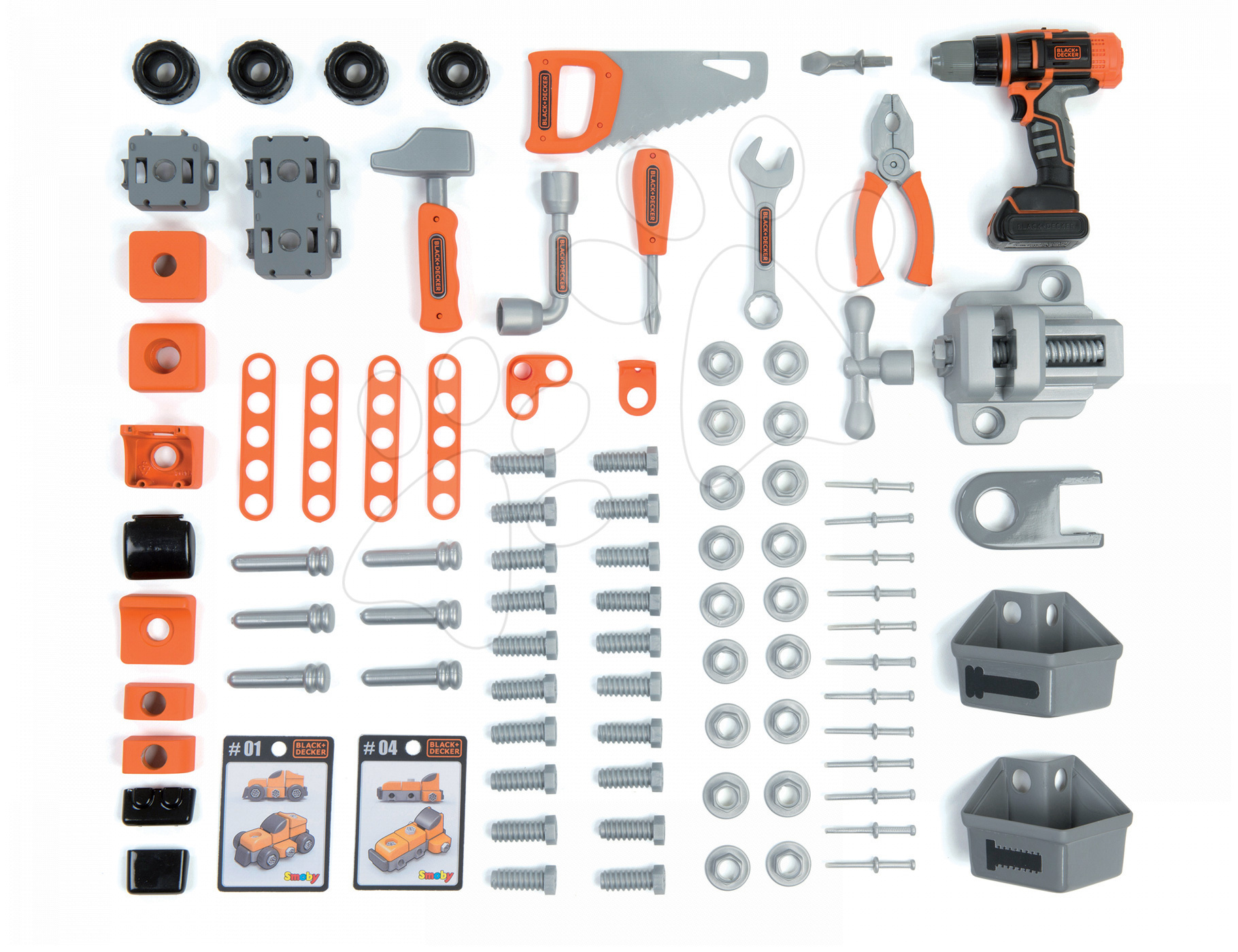 Smoby Black & Decker Toy Workbench with Crane, 94dlg.