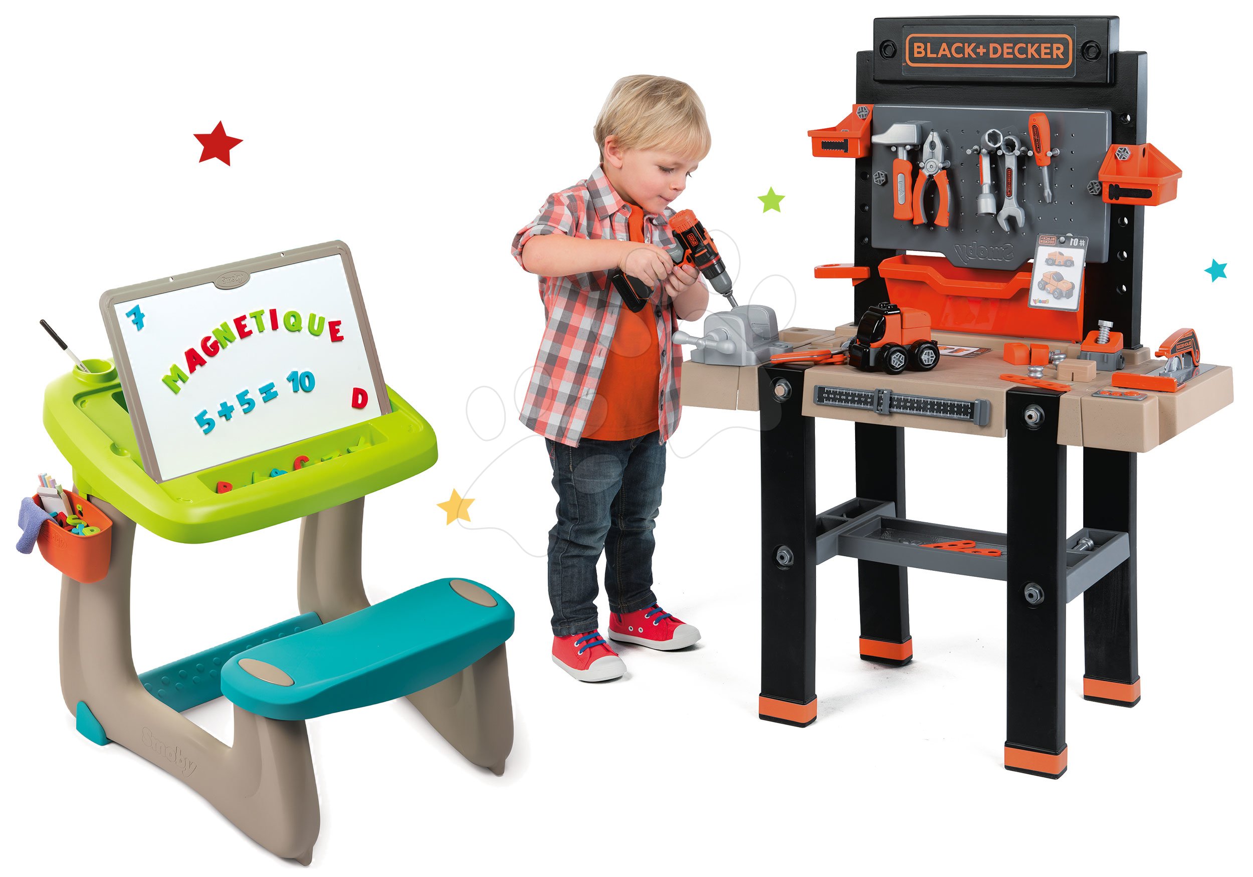 Smoby set dielňa Black+Decker a wapka 360702-15