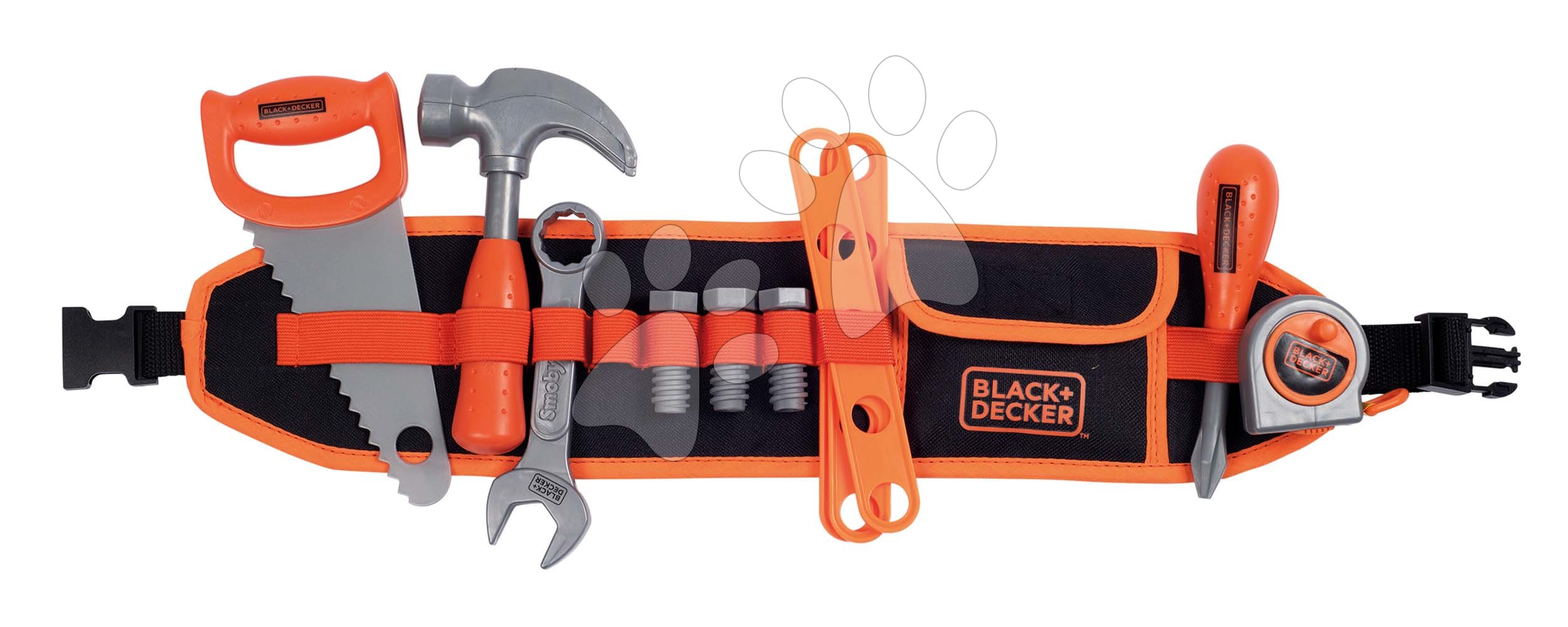 Pracovný opasok Black&Decker Toolbelt Smoby 44 cm dĺžka a 14 kusov náradia