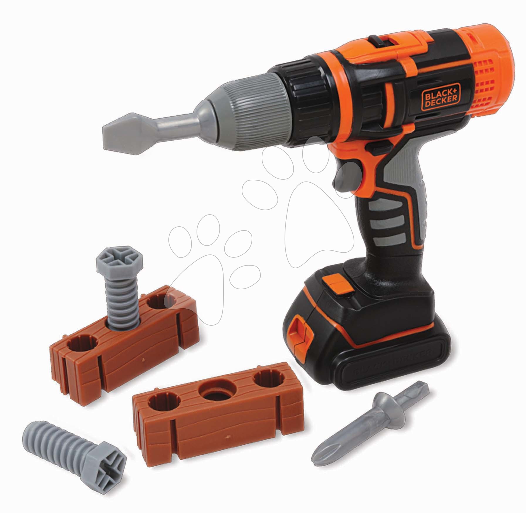 Mechanikus fúrógép fúrószárakkal Black&Decker Mechanical Drill Smoby 6 kiegészítő