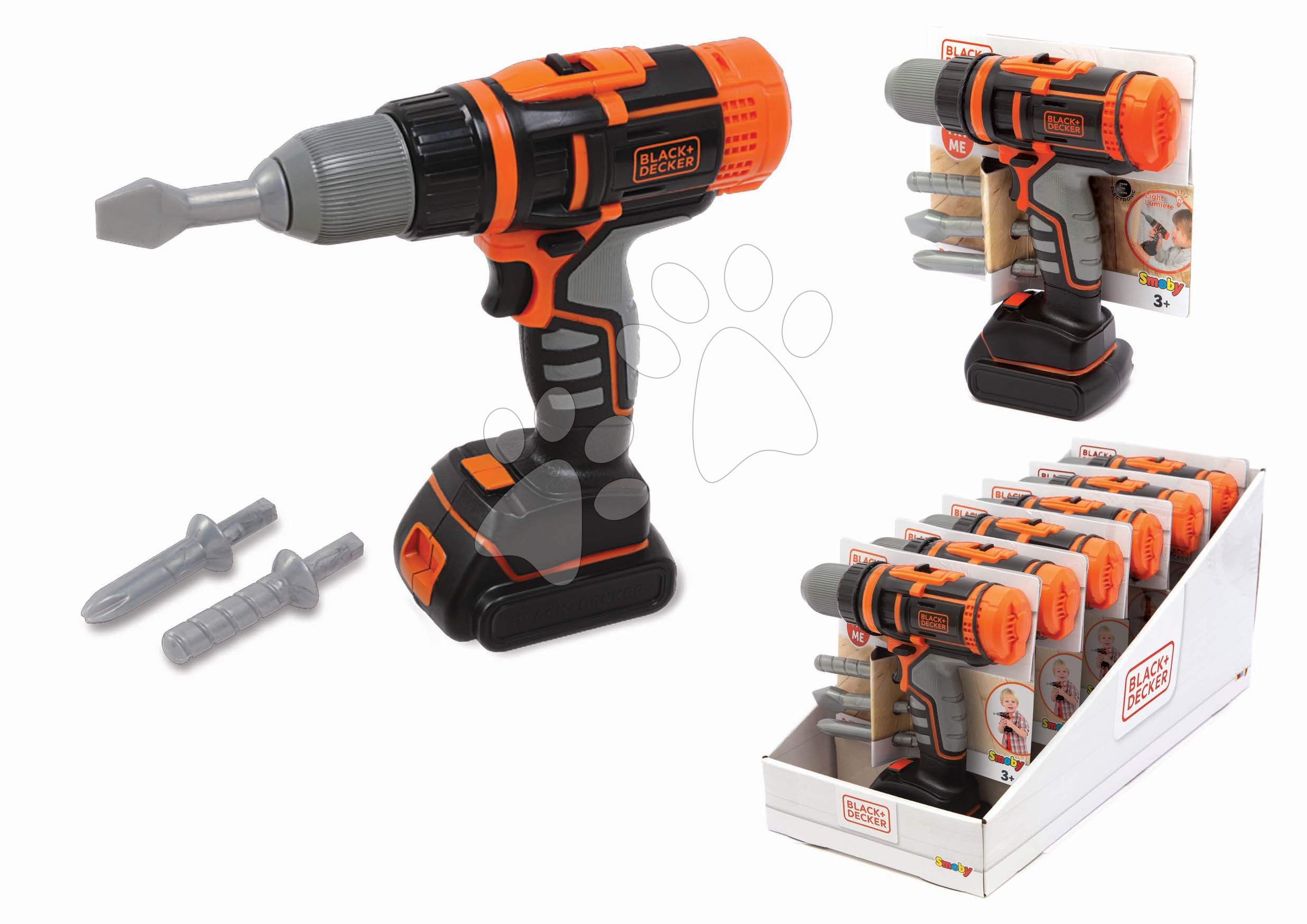 Mechanická vŕtačka Black&Decker Mechanical Drill Smoby s nadstavcami