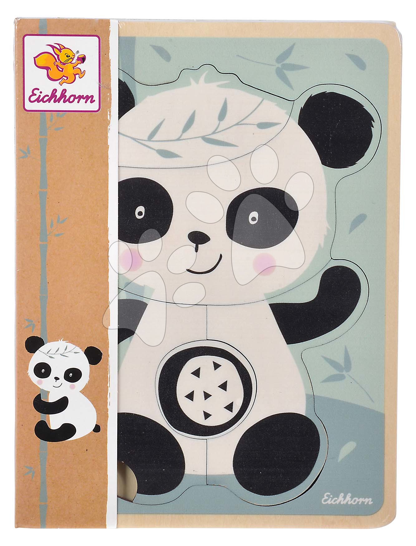 Fa puzzle kirakós Panda Eichhorn 6 darabos 12 hó-tól EH3817