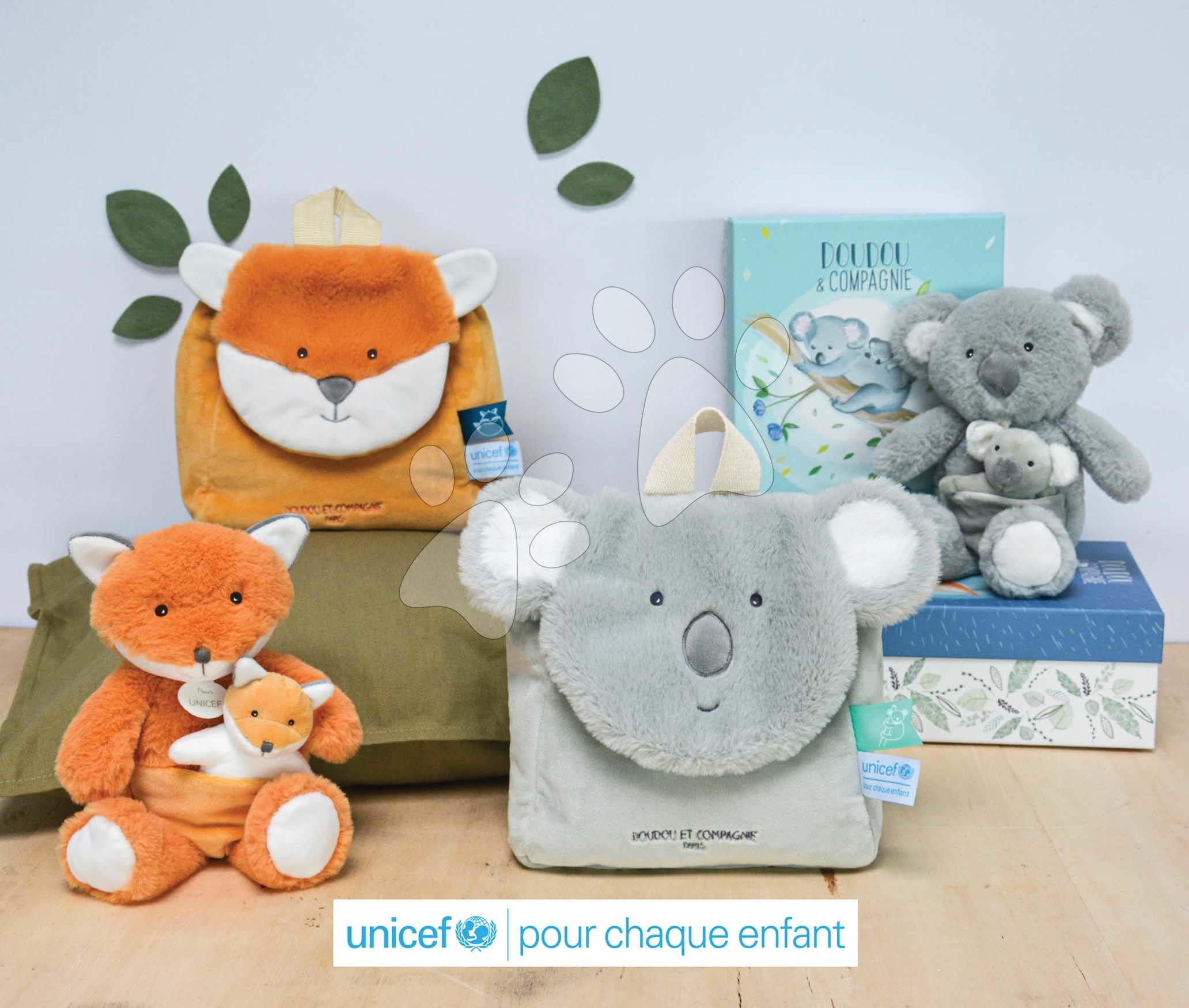 Doudou Et Compagnie UNICEF MAMA & KIND FUCHS – Peluche Solidale Per Neonati, Volpe Morbida