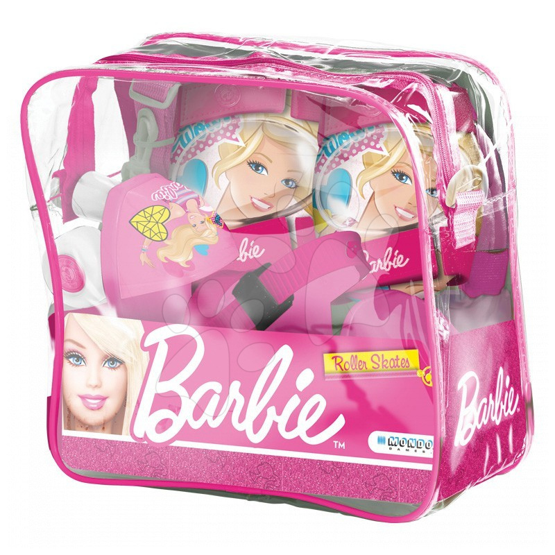 Staré položky - Korčule 4 kolieskové s chráničmi Barbie Mondo 