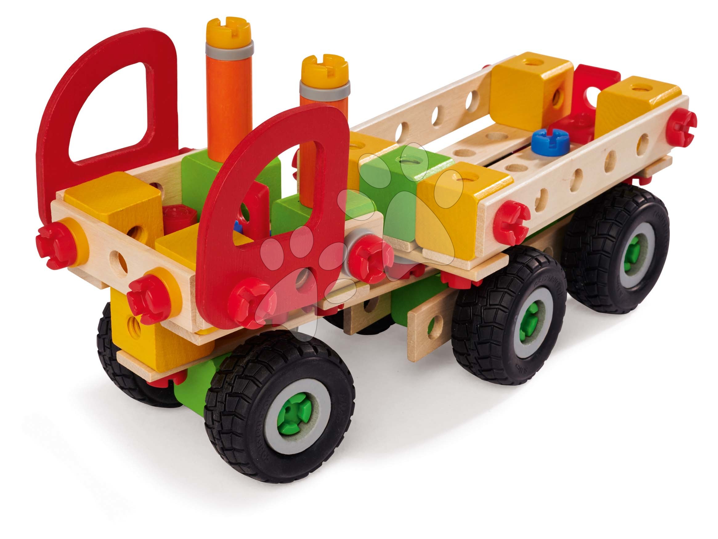 Fa építőjáték teherautó Constructor Trucks Eichhorn 4 modell 135 darabos 5 évtől EH39200