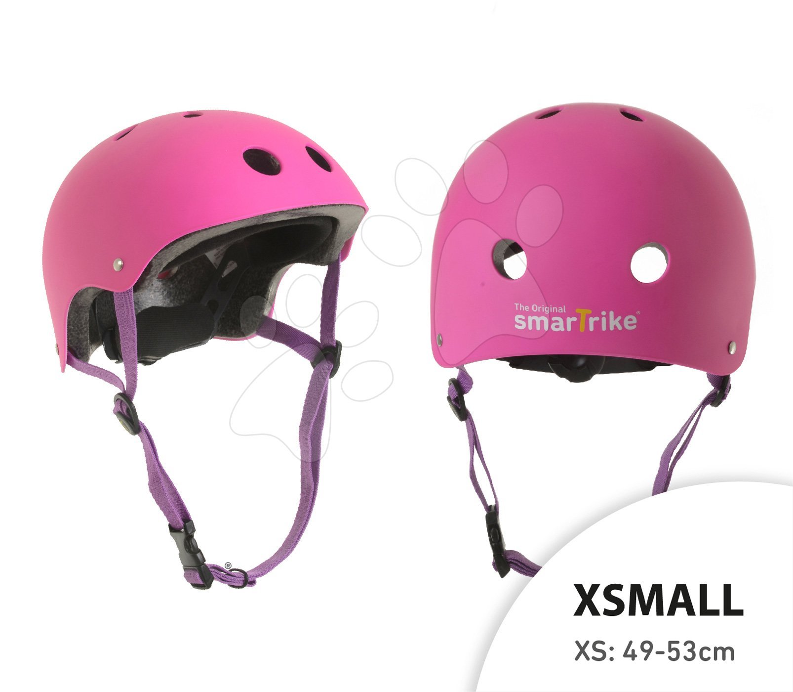 Přilba Pink smarTrike XS nastavitelná velikost 49–53 cm s 11 větracími otvory růžová