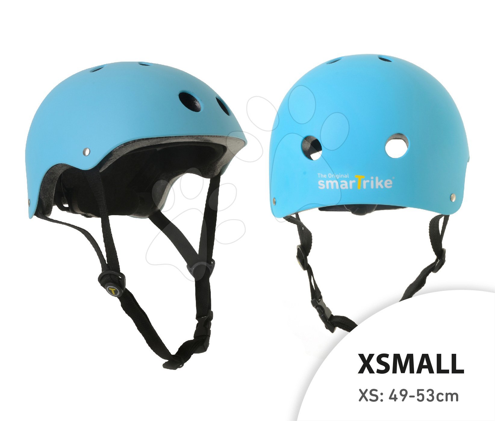 Prilba Blue smarTrike XS nastaviteľná veľkosť 49-53 cm s 11 vetračkami modrá