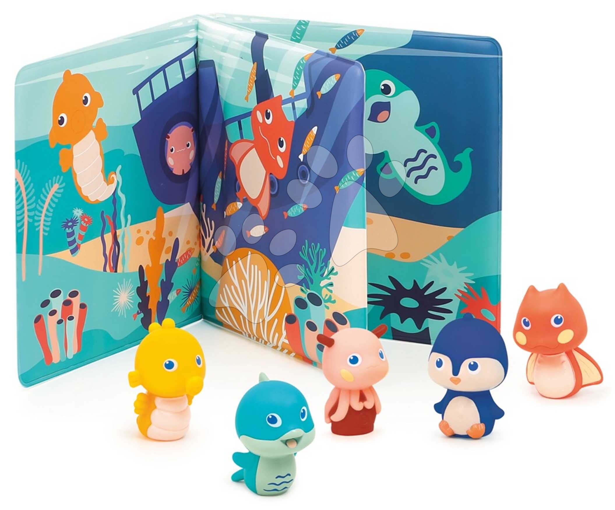 Fürdőskönyv ujjbábokkal Book & Puppets Ludi 5 ujjbáb 10 hó-tól