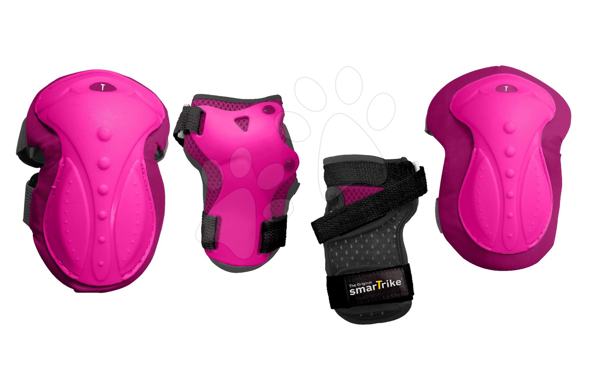 smarTrike védőfelszerelés Safety Gear set XS térdre és csuklóra ergonomikus műanyagból rózsaszín 4002001