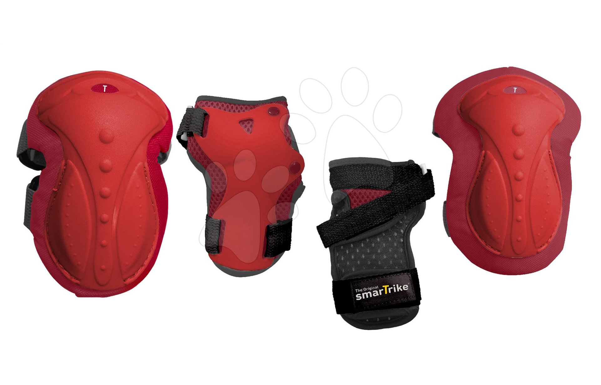 E-shop smarTrike chrániče Safety Gear set M na kolená a zápästia z ergonomického plastu červené 4002004