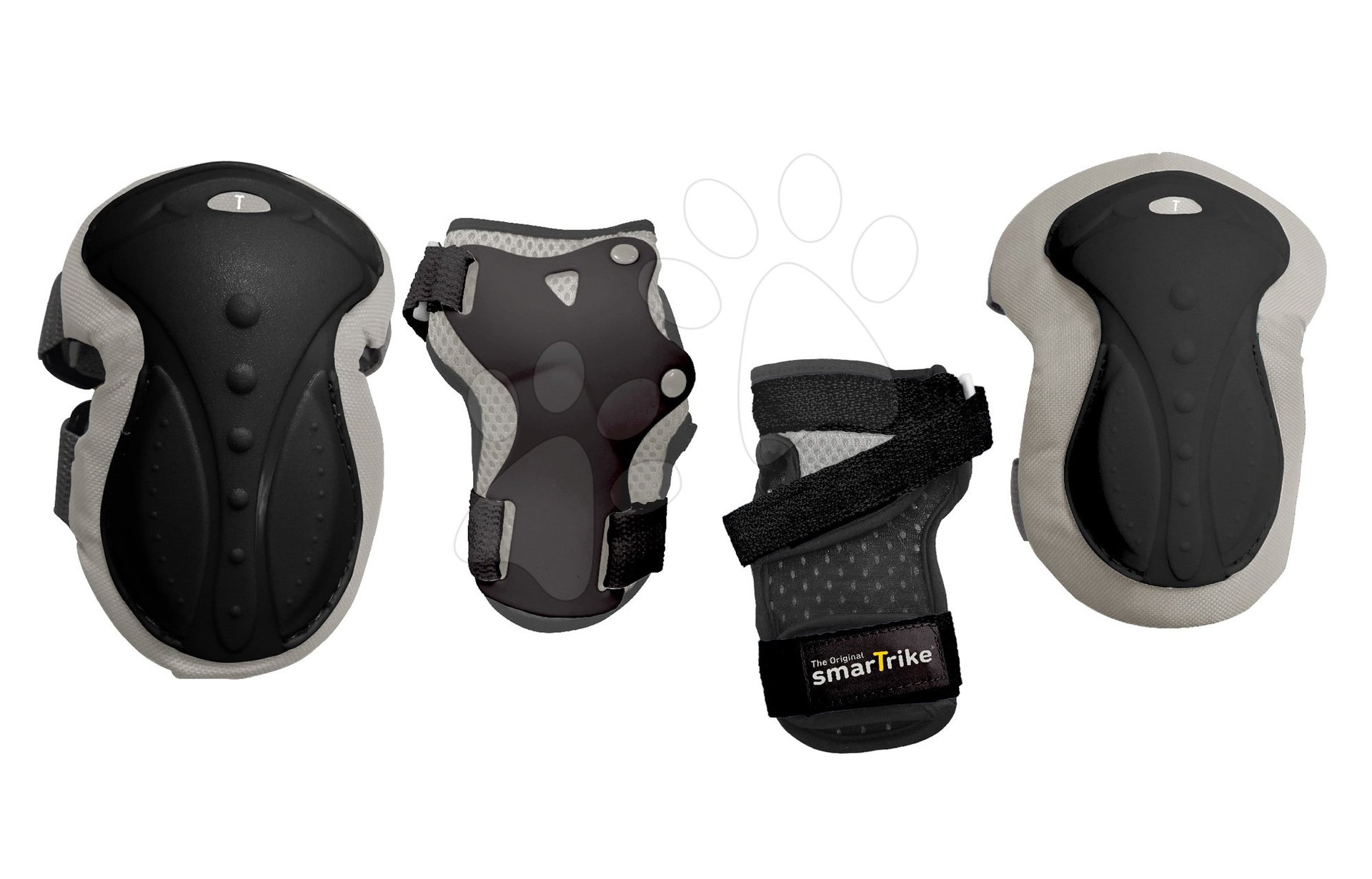 E-shop smarTrike chrániče Safety Gear set M na kolená a zápästia z ergonomického plastu čierne 4002005