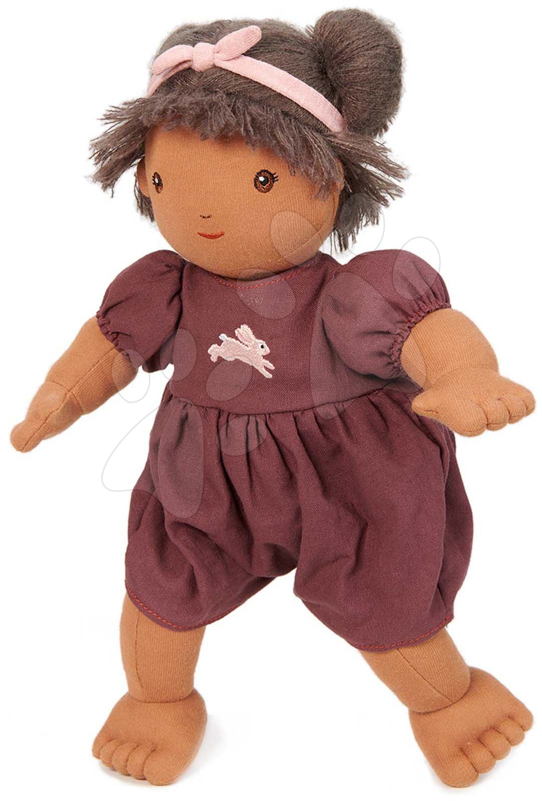 Rongybaba Baby Lola Doll ThreadBear 35 cm pihe-puha pamutból levehető pelussal