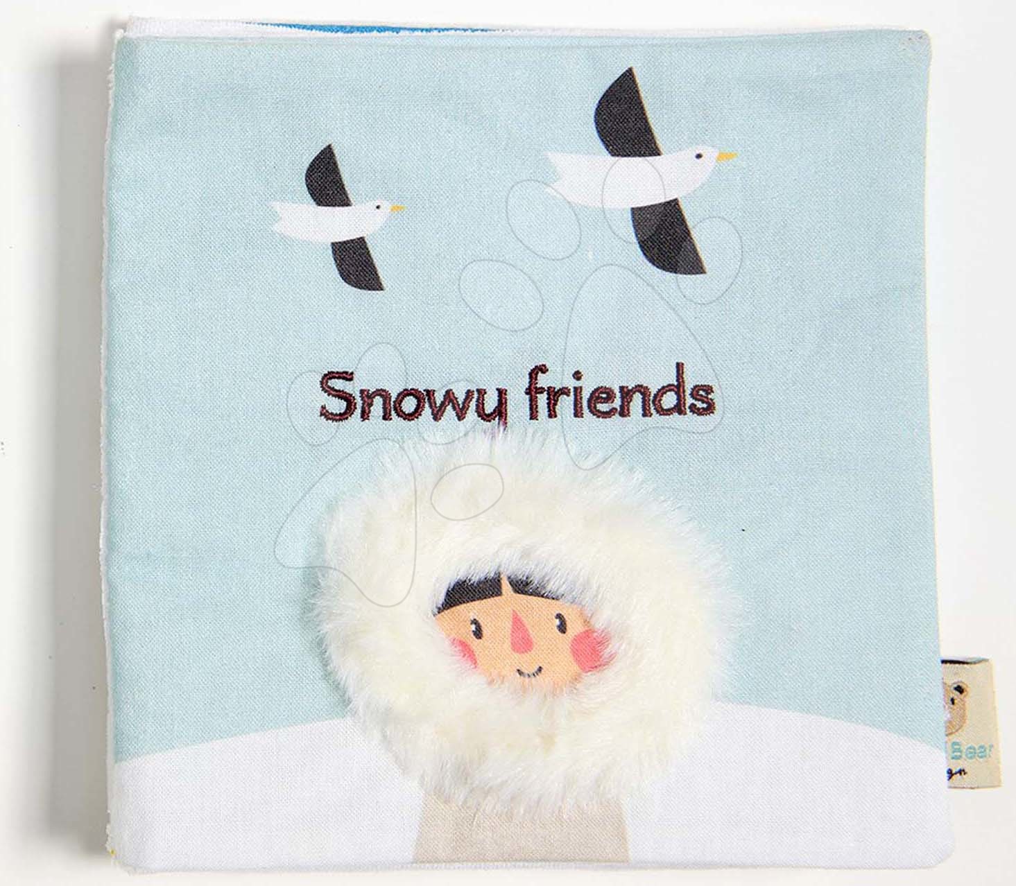 Textilná knižka Snowy Friends Activity Book ThreadBear polárne zvieratká 100% jemná bavlna od 0 mes