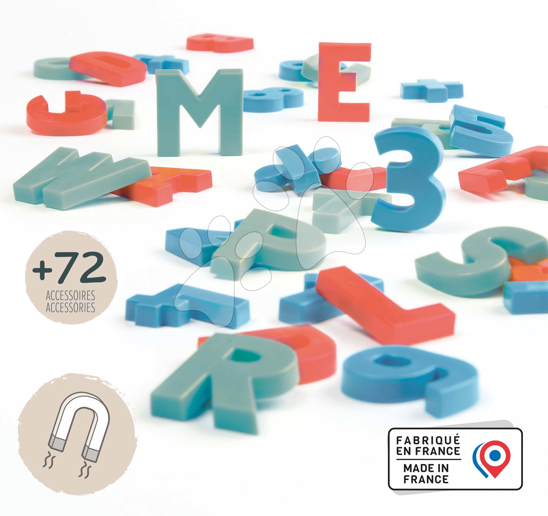 thumbnail image 2 of Smoby Magnetic Letters & Numbers - 72 Piece Educational Set For Preschool Kids Age 3+ 2 of 14