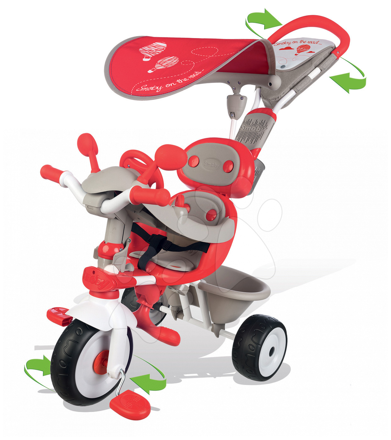 Smoby trojkolka Baby Driver Confort 434208 červená