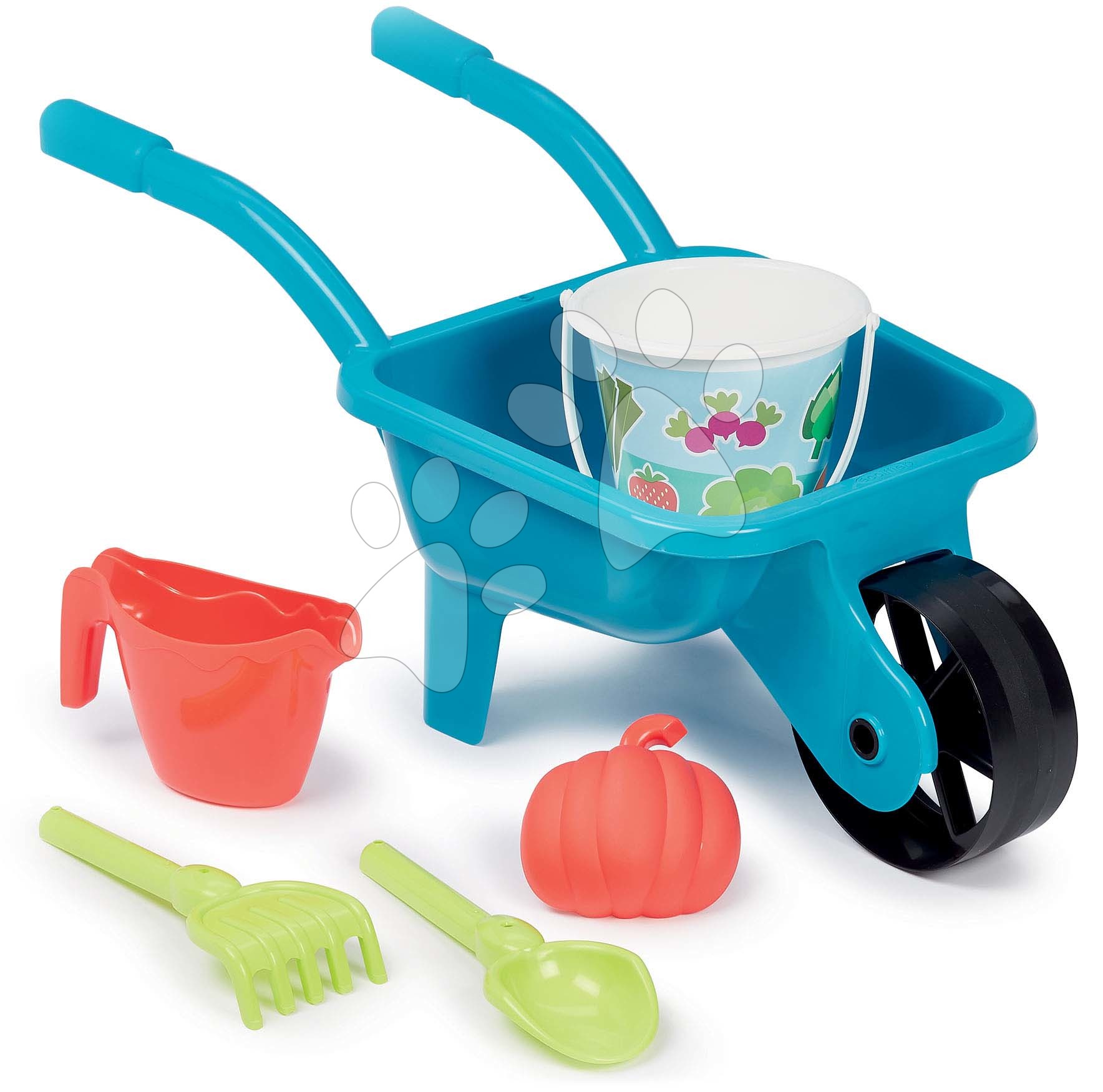 E-shop Fúrik s náradím na záhradu Garnished Wheelbarrow Set Écoiffer s krhlou vedrom 5 doplnkov od 18 mes